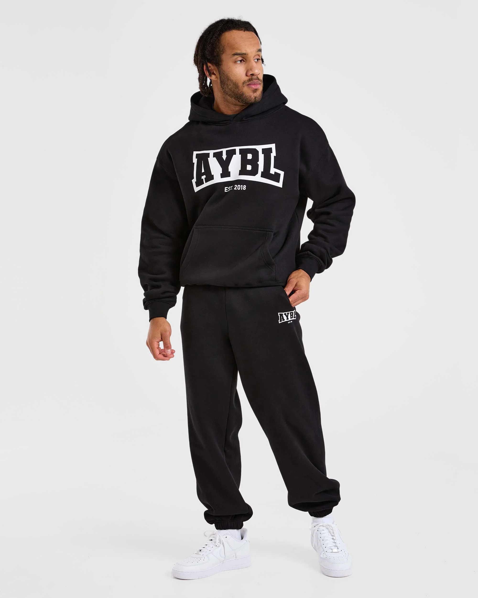 Academy Oversized Hoodie - Black - Image 3