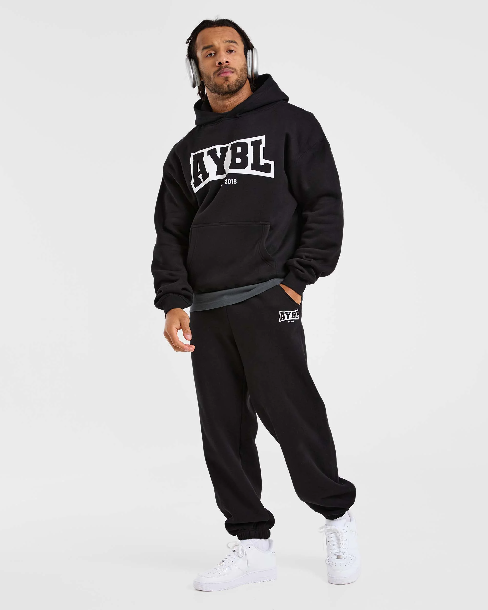 Academy Oversized Hoodie - Black - Image 7