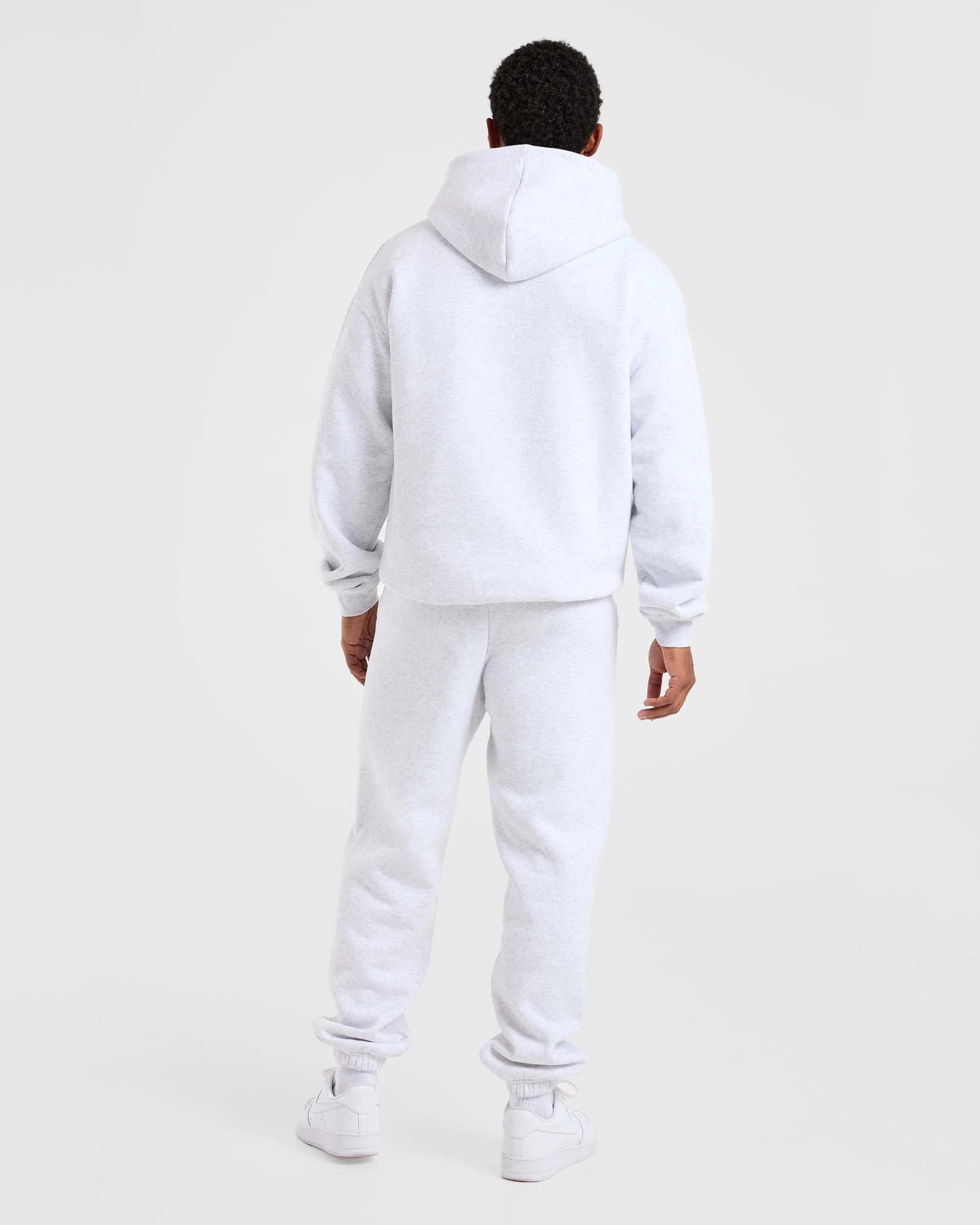 Academy Oversized Hoodie - Grey Marl - Image 4