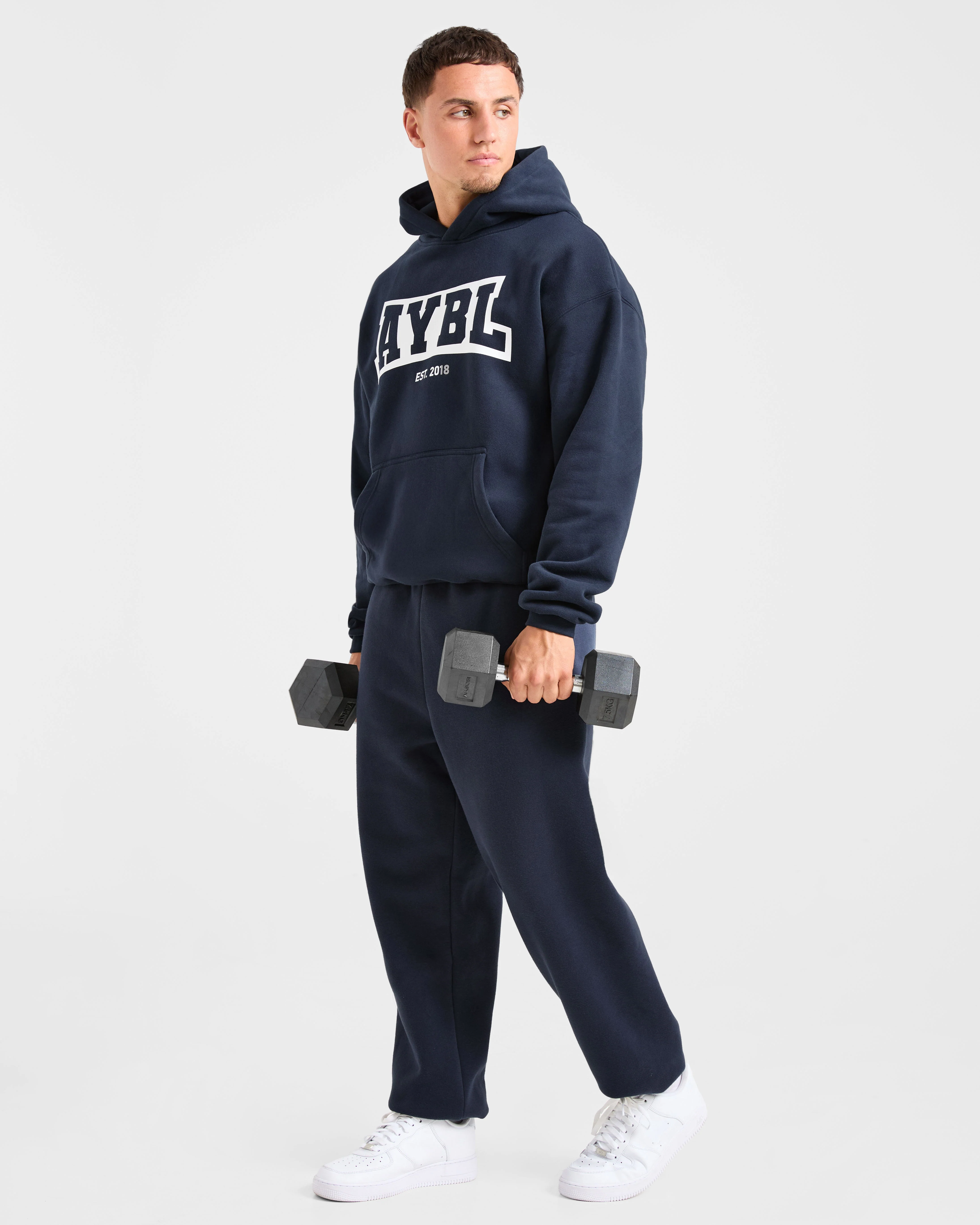 Academy Oversized Hoodie - Navy - Image 7