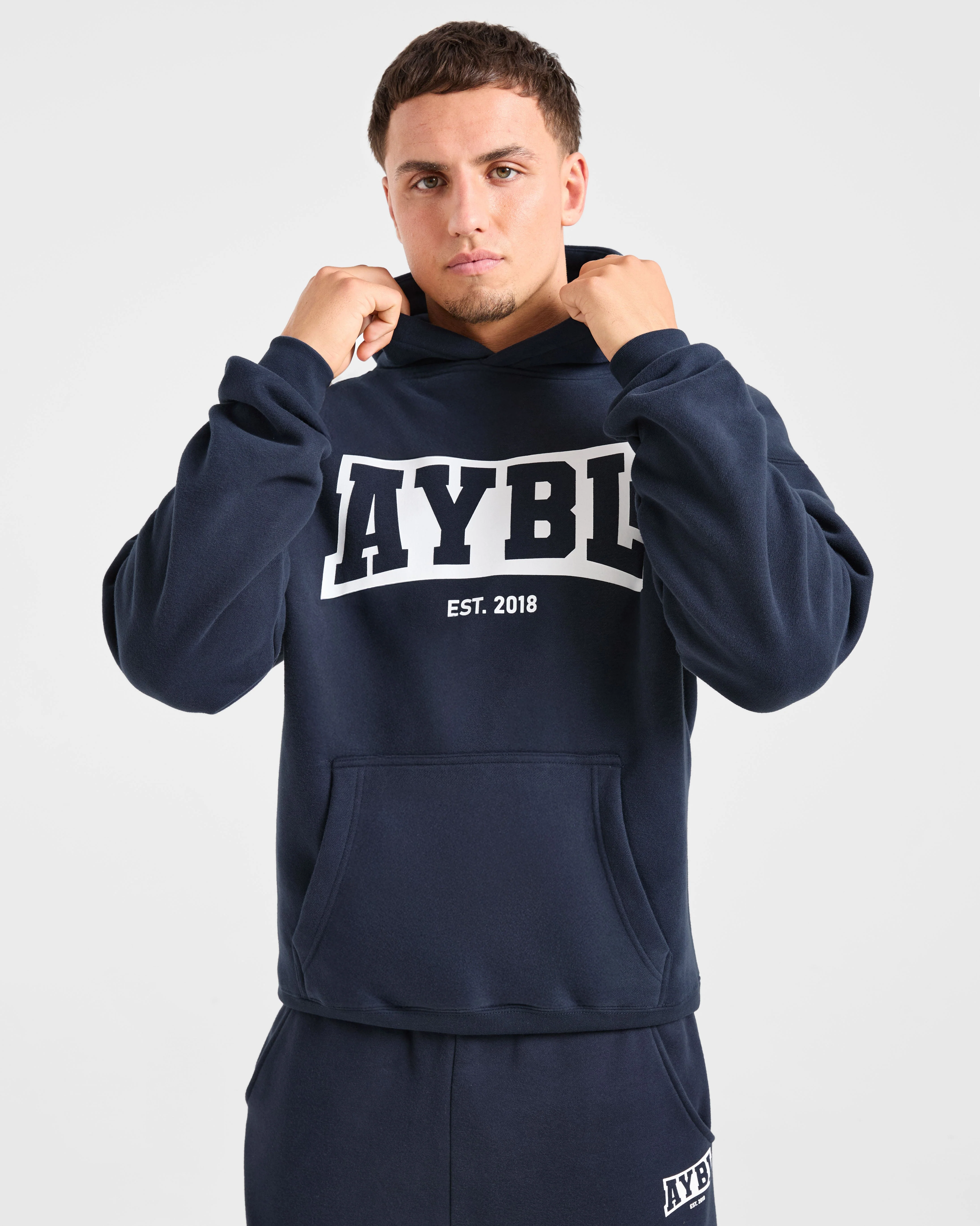 Academy Oversized Hoodie - Navy - Image 8