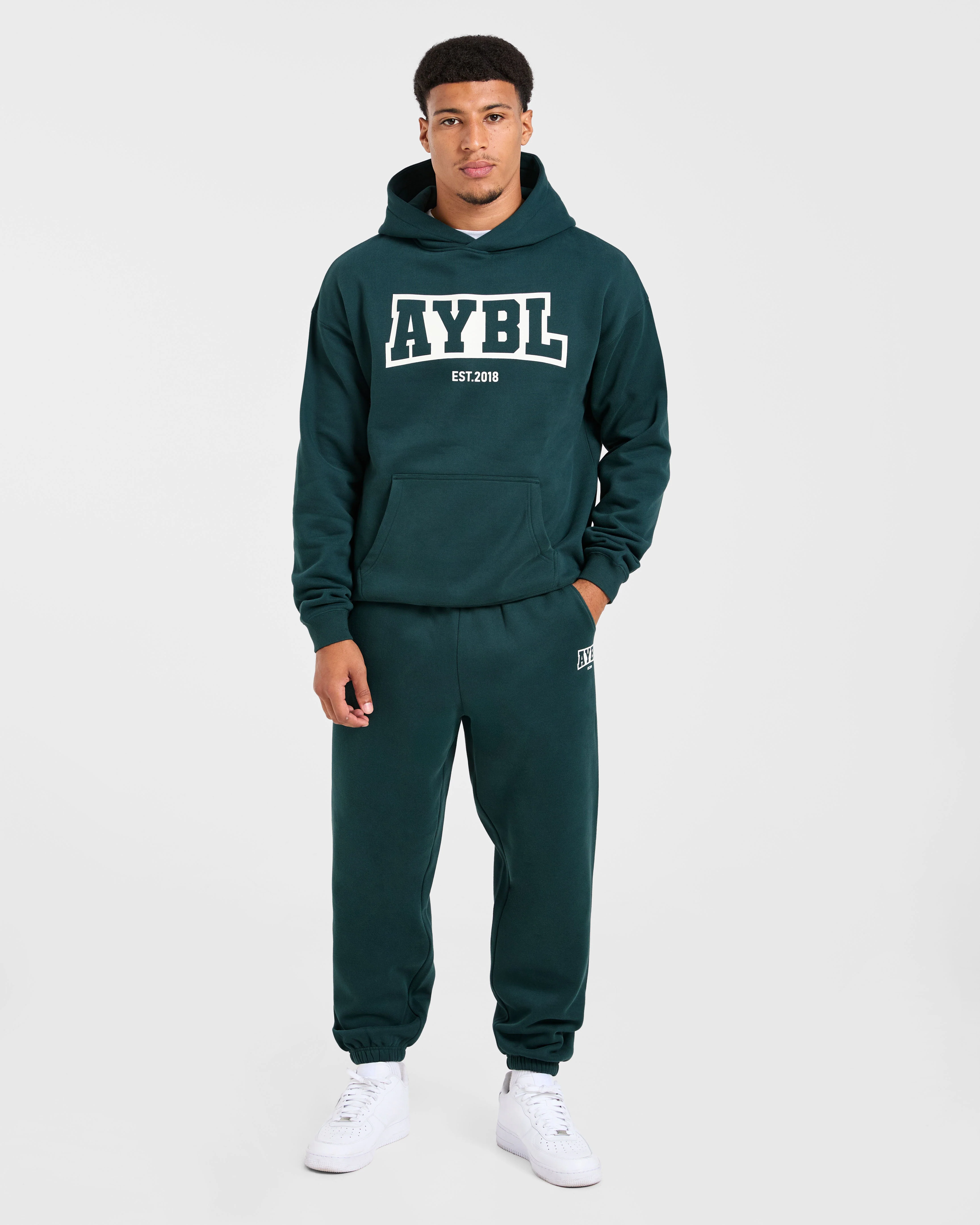 Academy Oversized Hoodie - Pine Green - Image 3