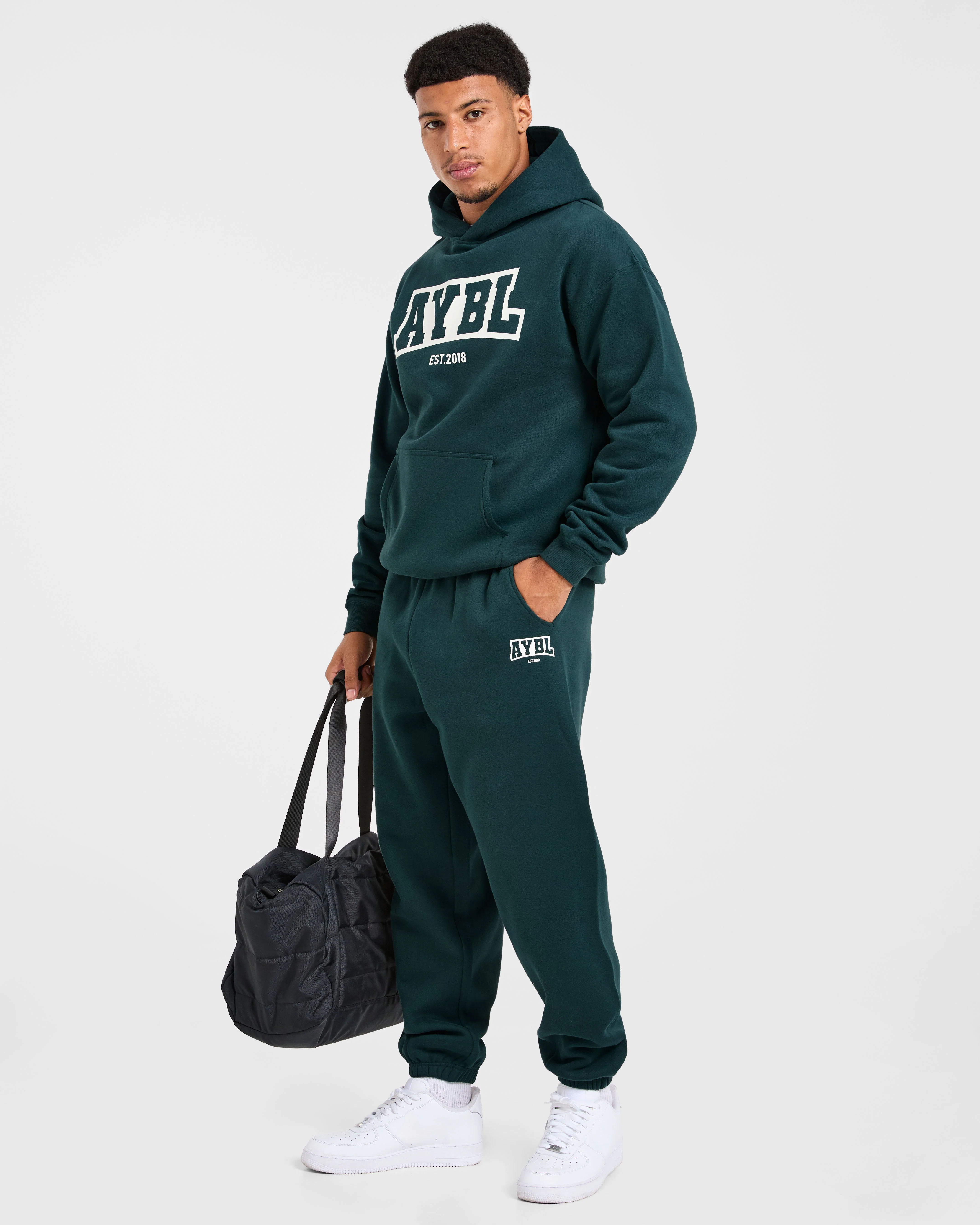 Academy Oversized Hoodie - Pine Green - Image 7