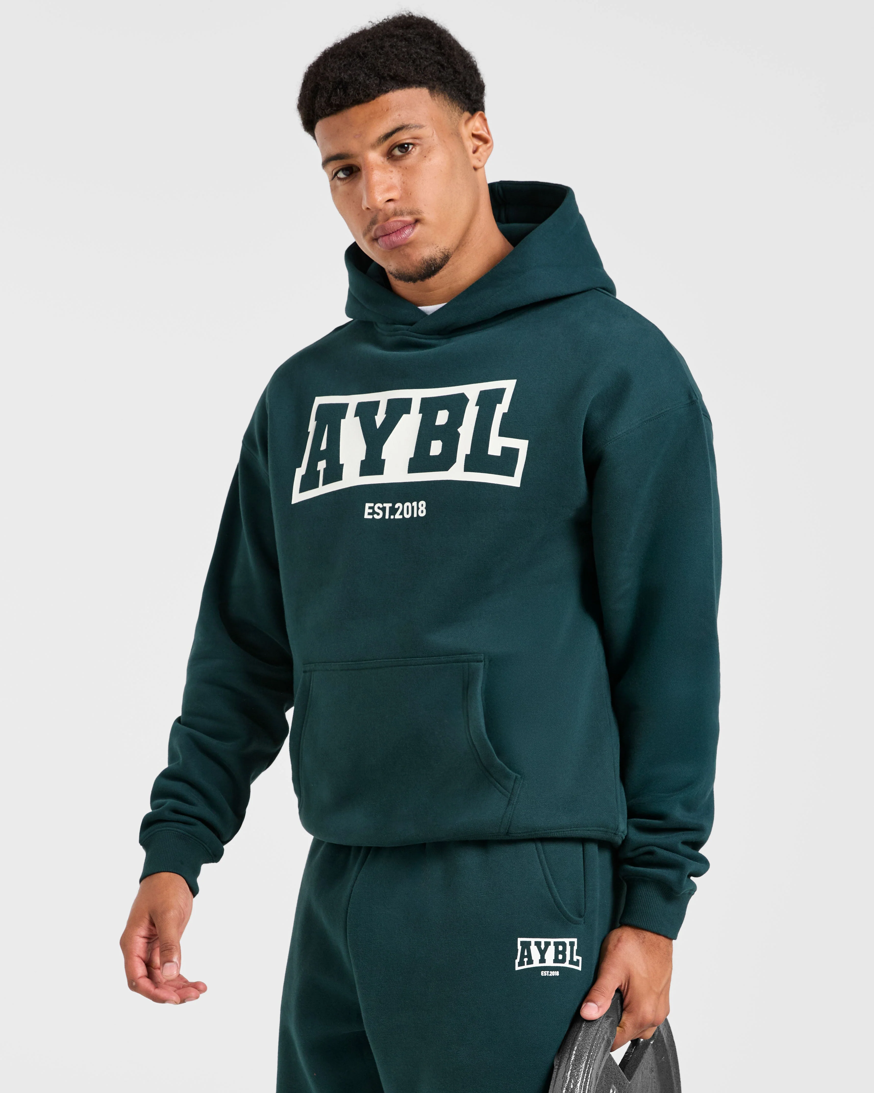 Academy Oversized Hoodie - Pine Green - Image 8