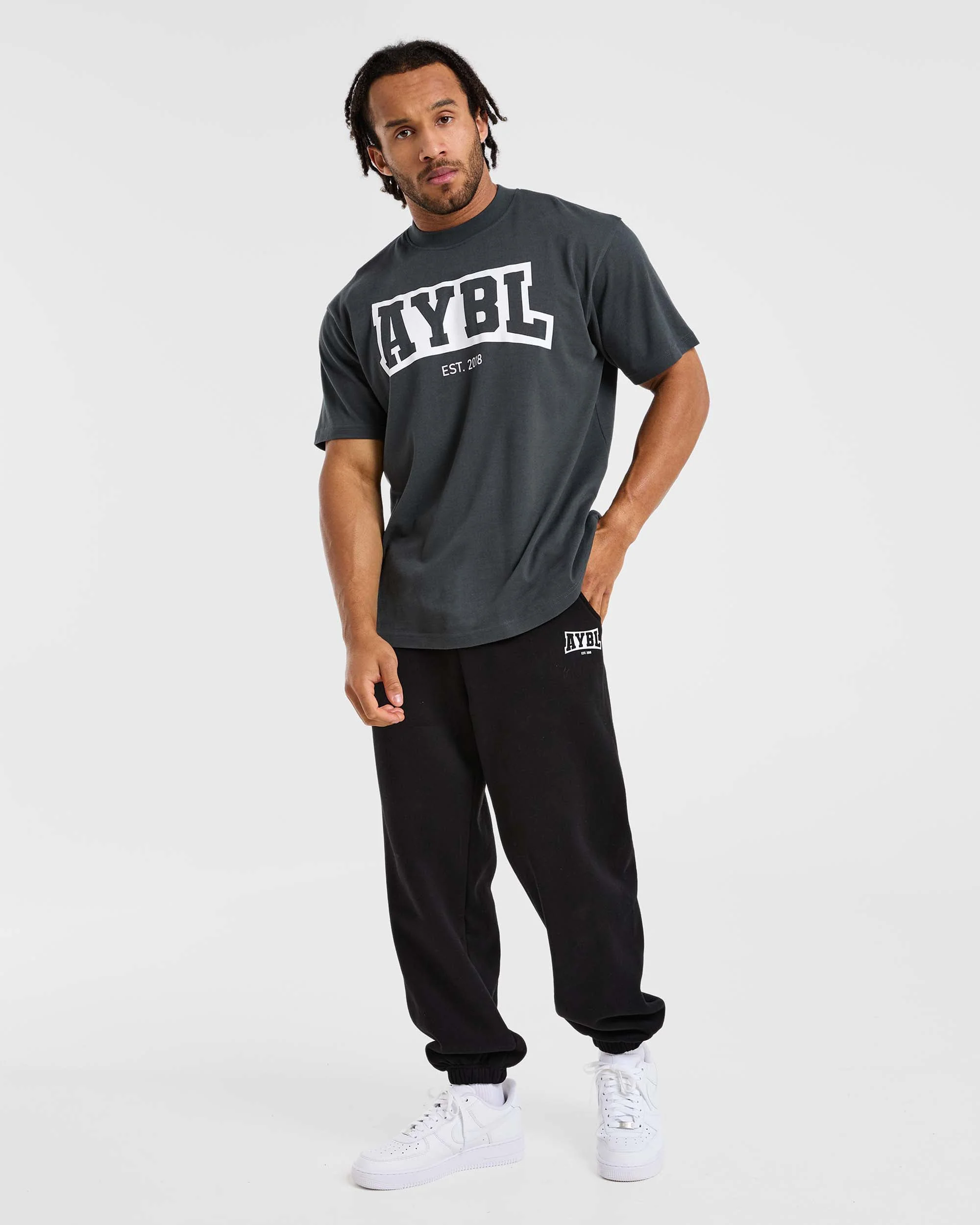 Academy Oversized Joggers - Black - Image 7