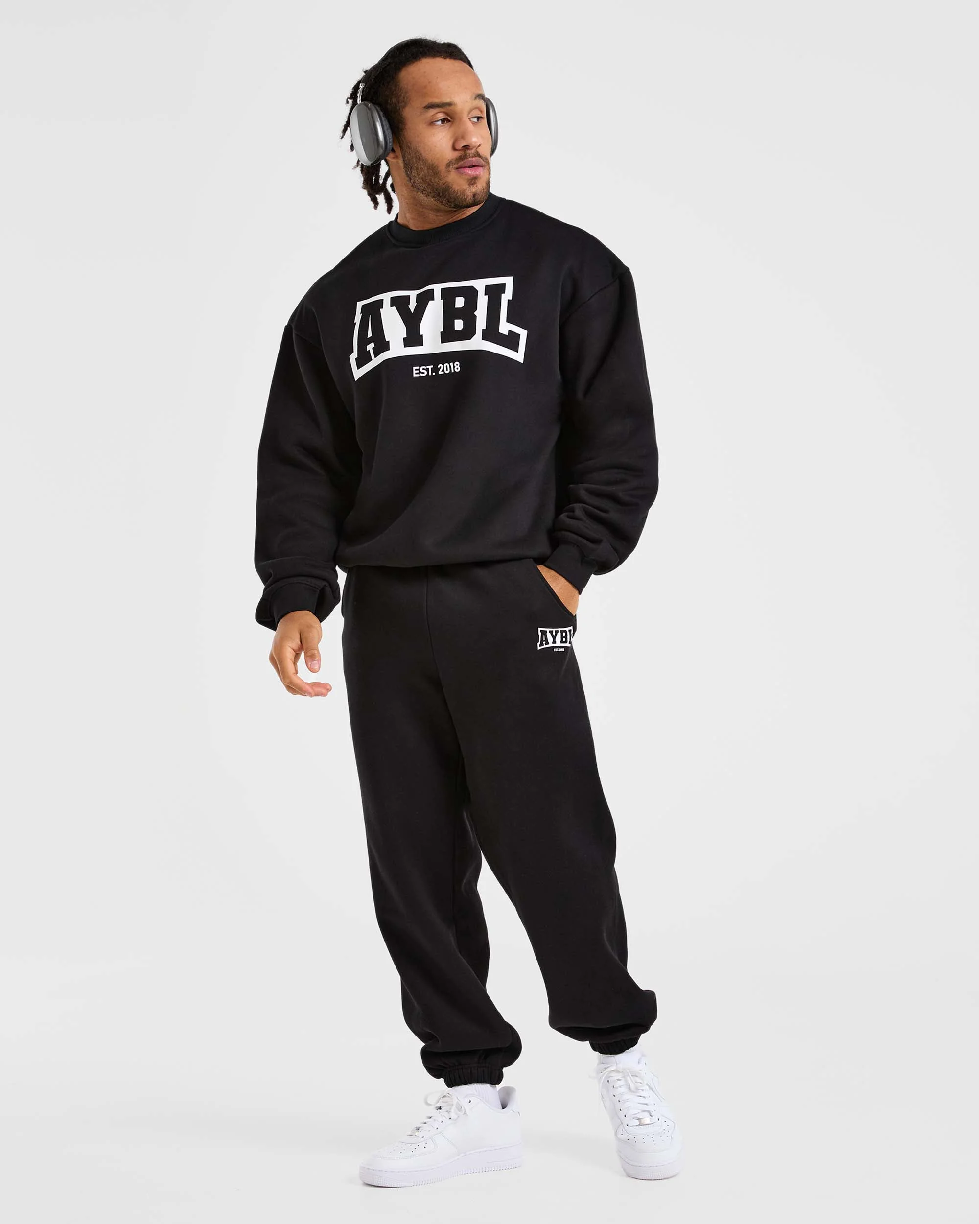 Academy Oversized Joggers - Black - Image 8