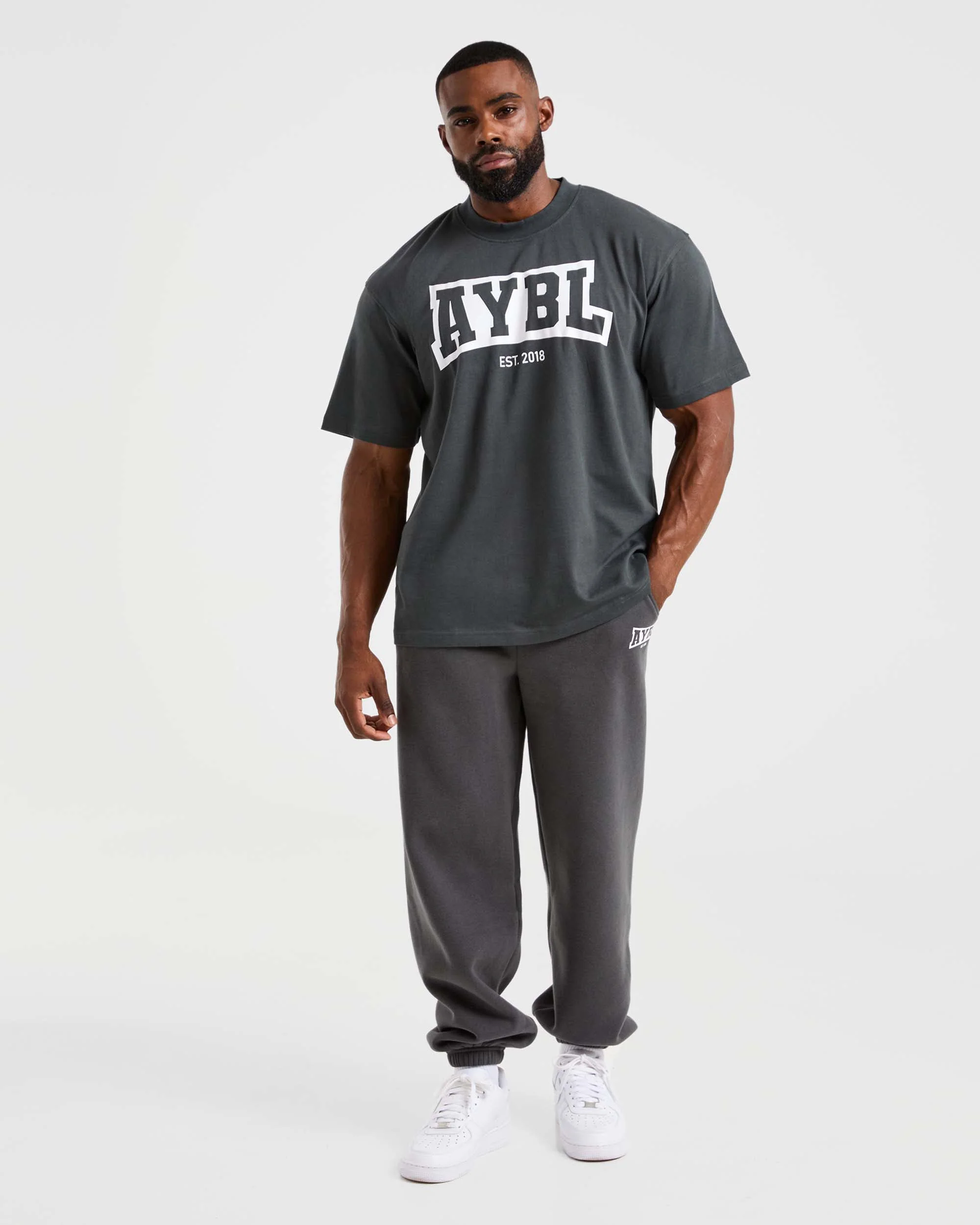 Academy Oversized Joggers - Charcoal - Image 3