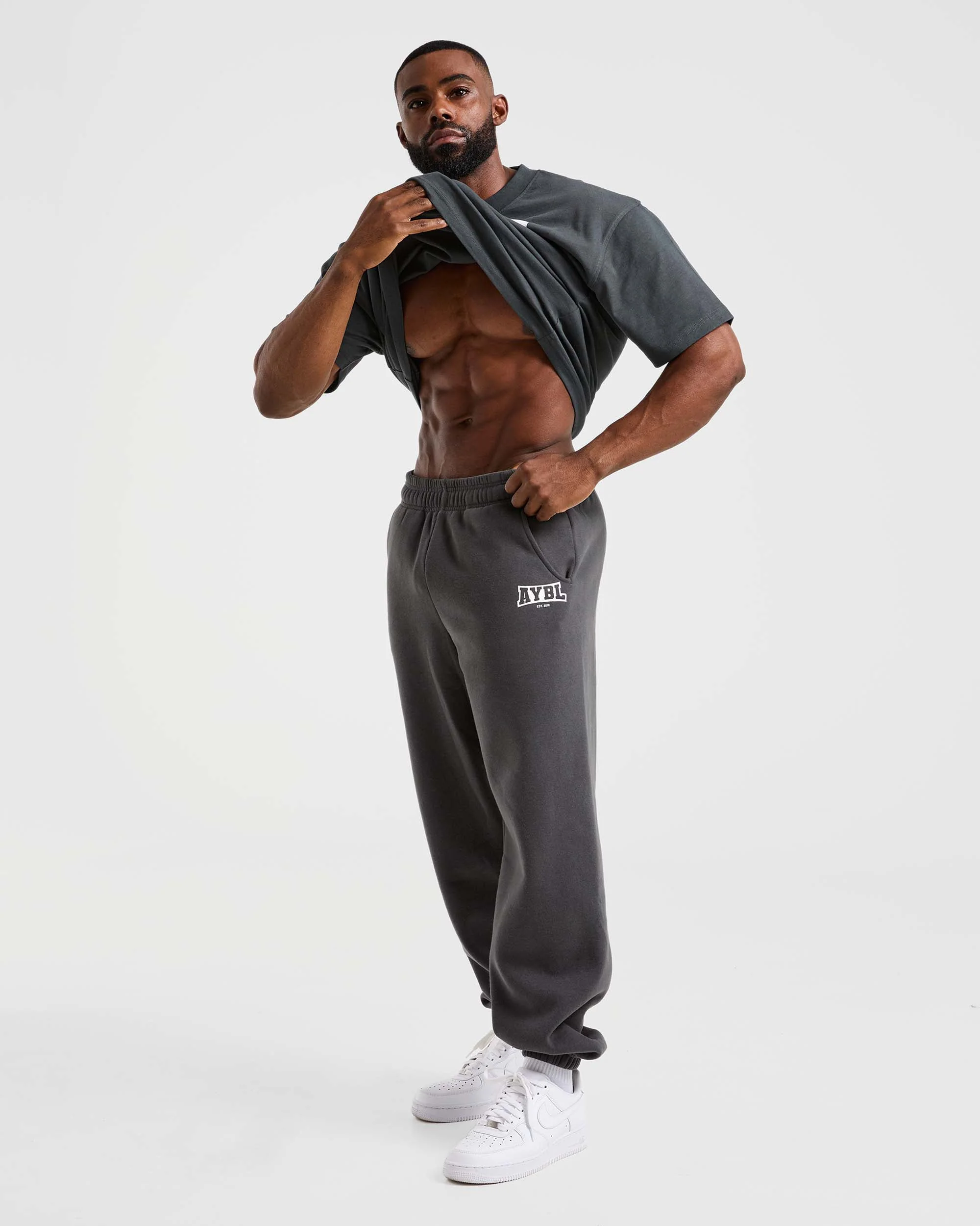 Academy Oversized Joggers - Charcoal - Image 7