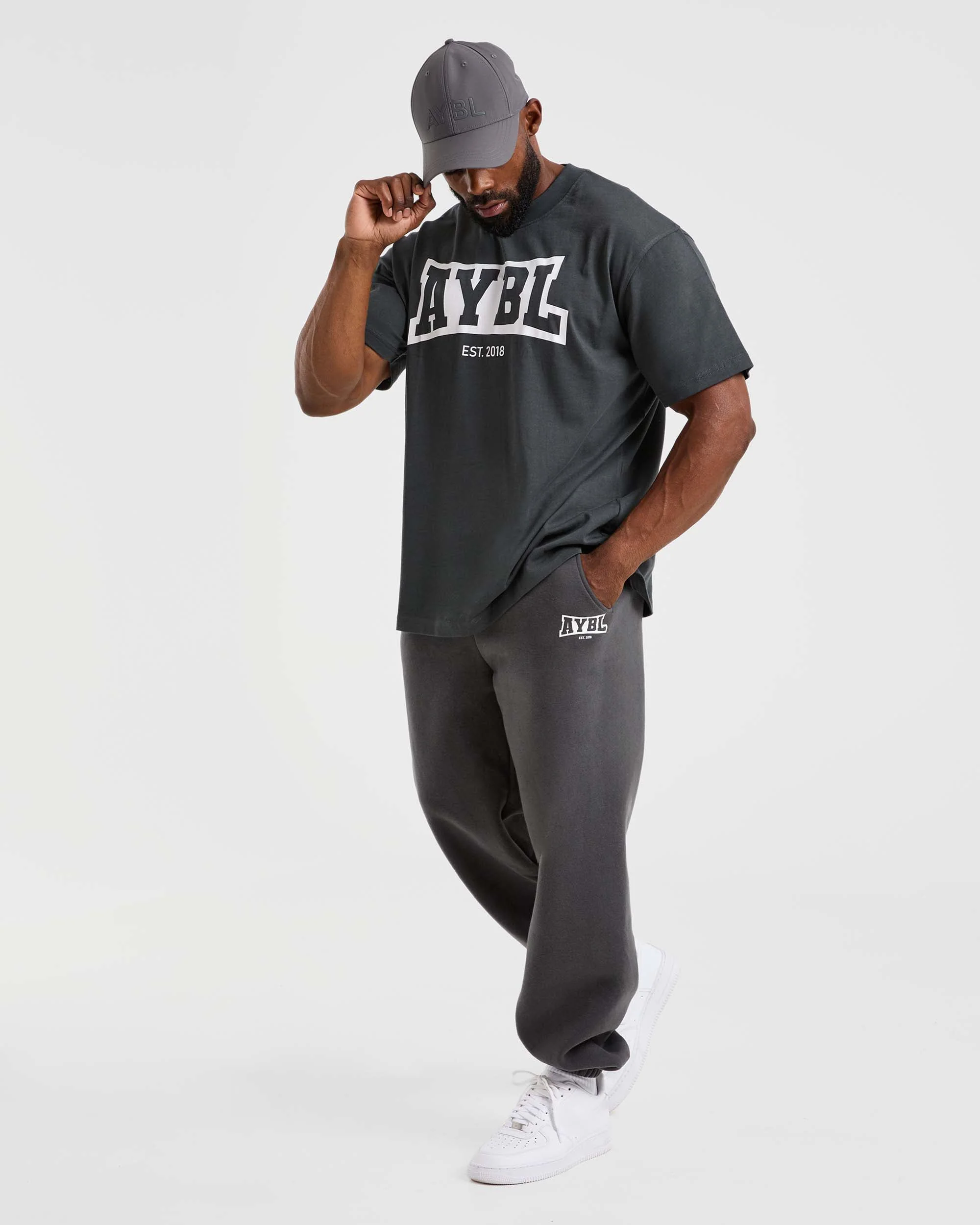 Academy Oversized Joggers - Charcoal - Image 8