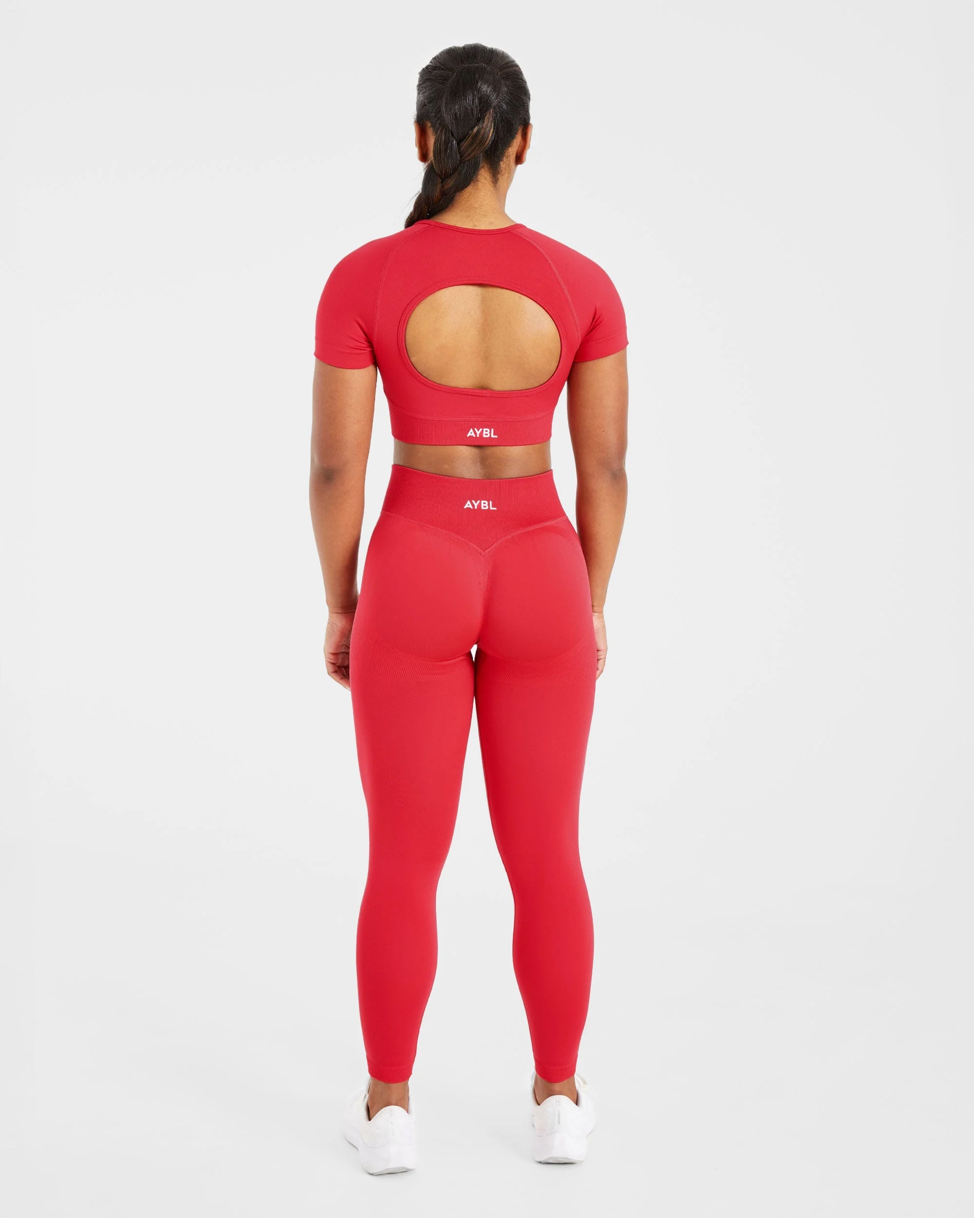 Adapt Seamless Crop Top - Salsa Red - Image 4