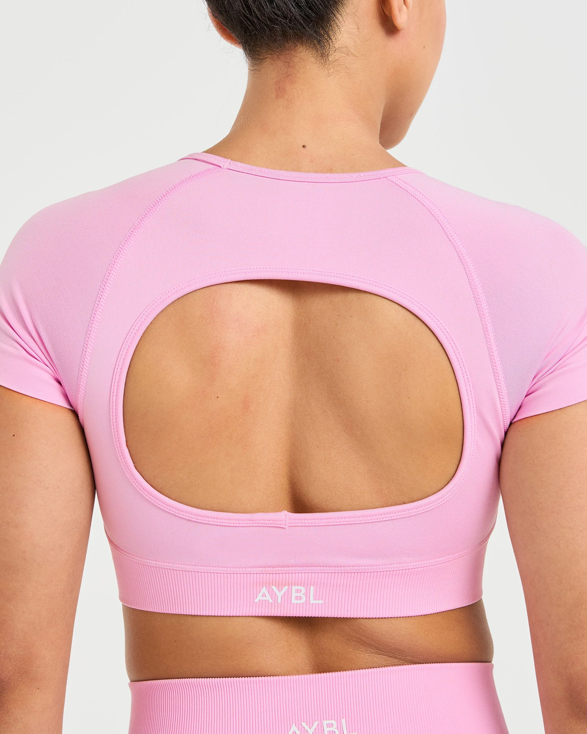 Adapt Seamless Crop Top - Spring Pink - Image 6