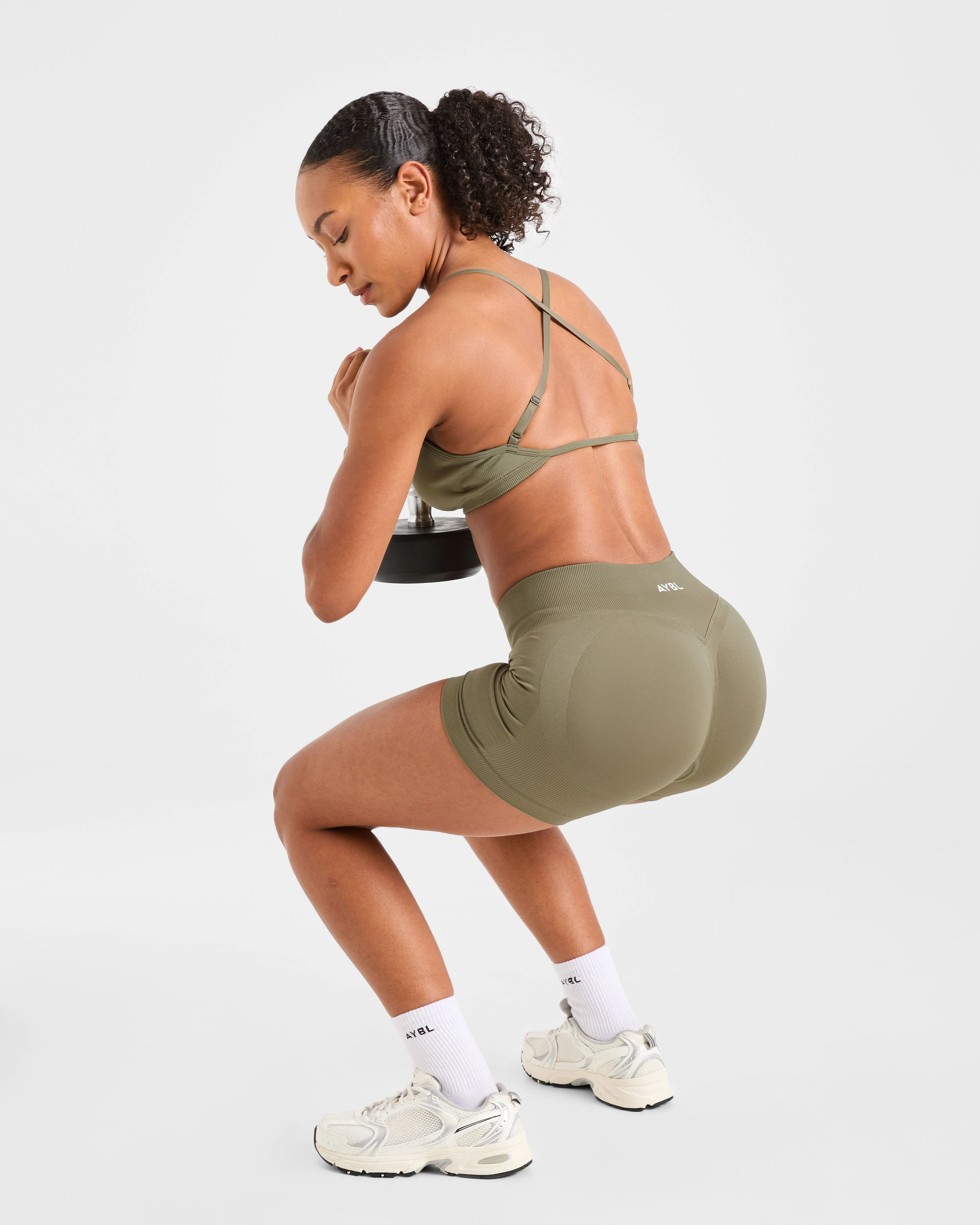 Adapt Seamless Shorts | 4.5" - Muted Olive - Image 7