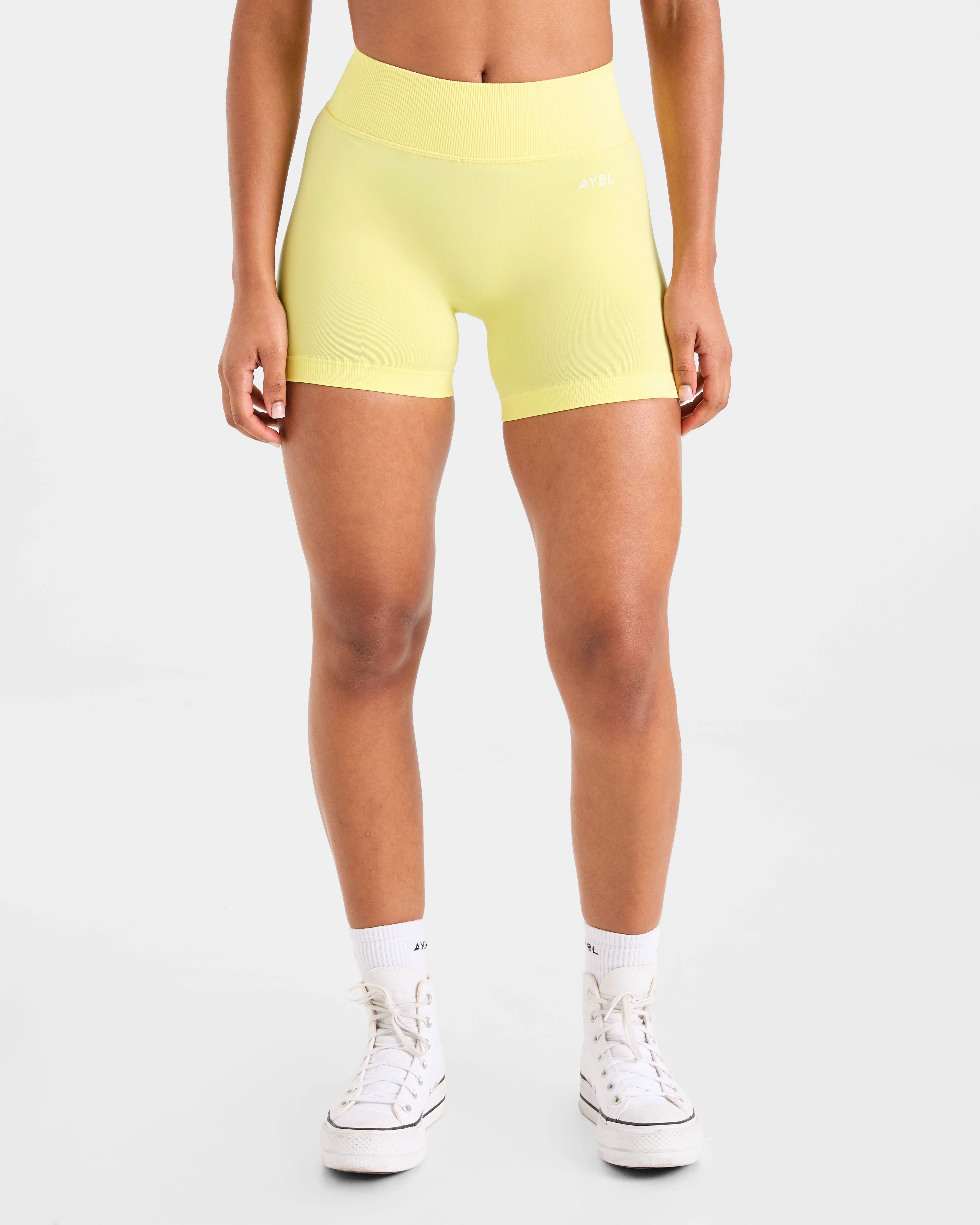 Adapt Seamless Shorts | 4.5" - Spring Yellow - Image 2