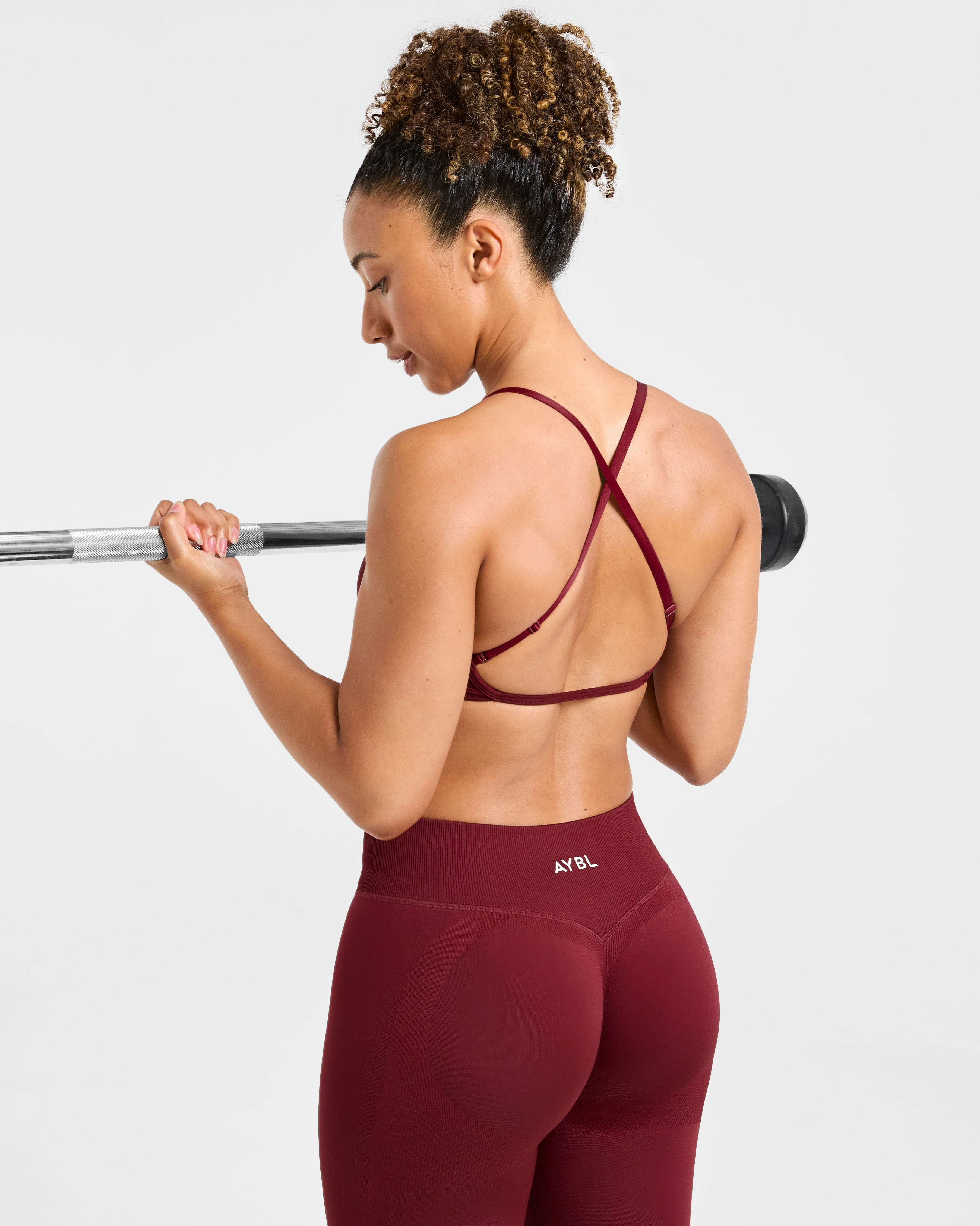 Adapt Seamless Strappy Sports Bra - Autumn Red - Image 7