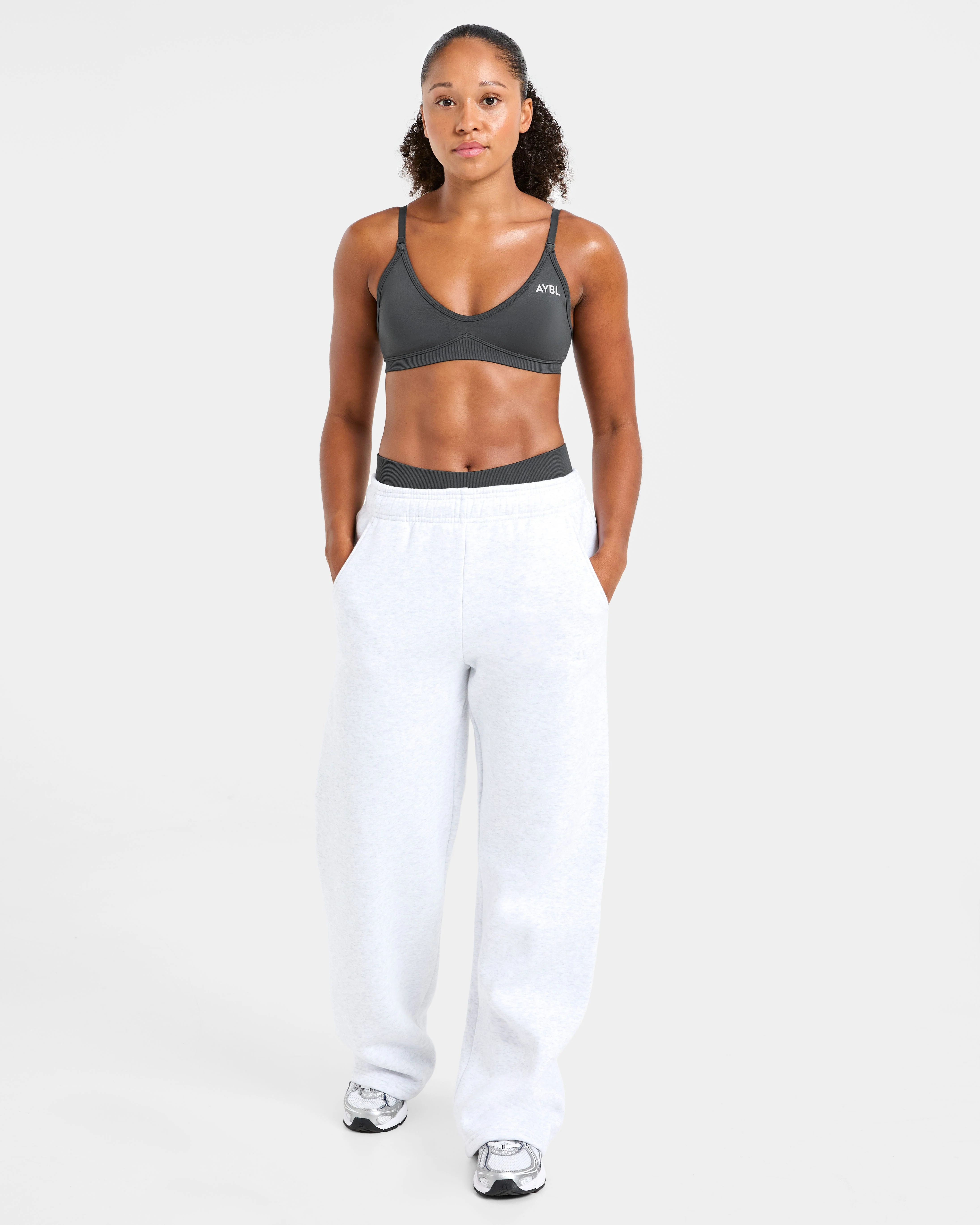 Adapt Seamless Strappy Sports Bra - Dark Charcoal - Image 8