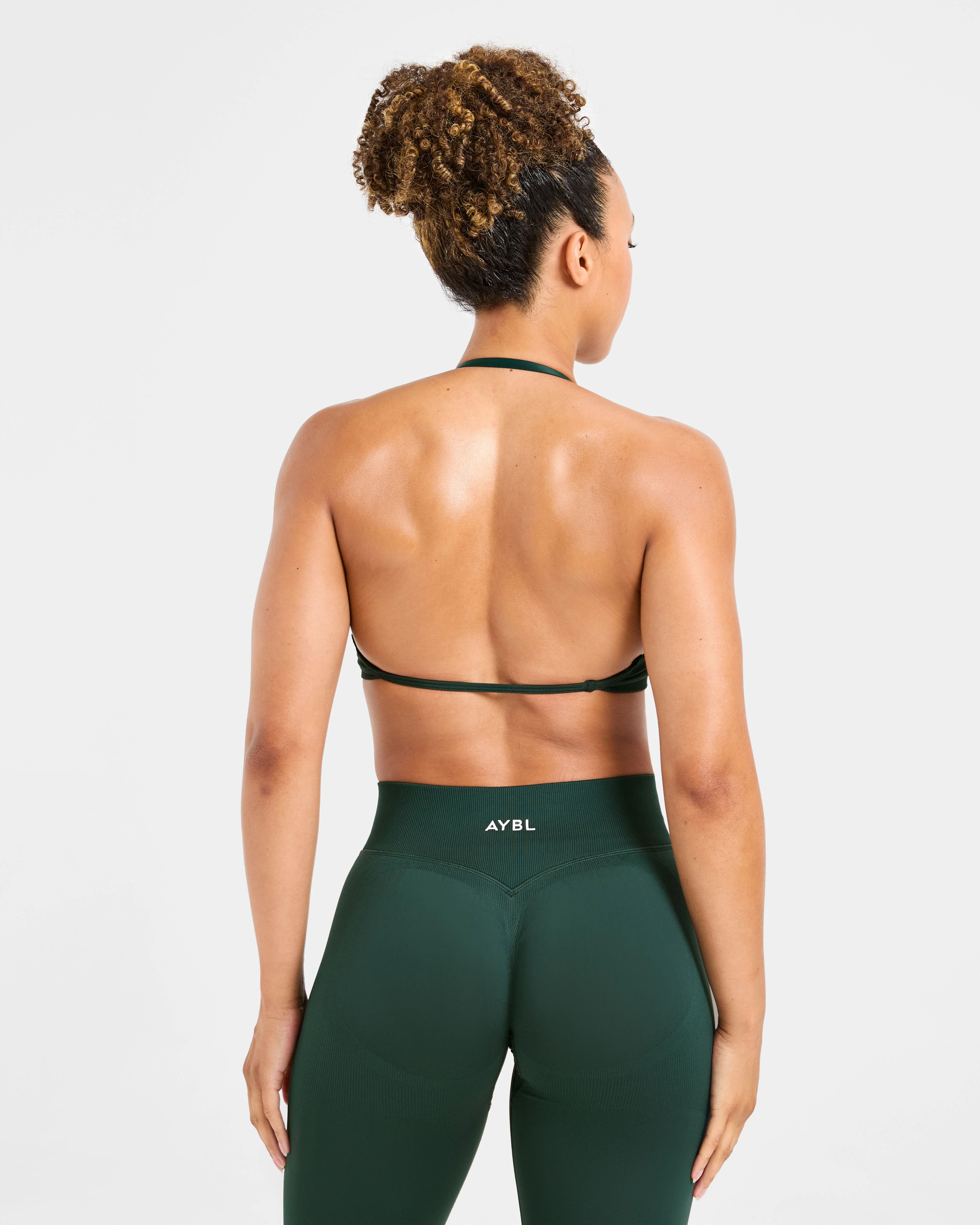 Adapt Seamless Strappy Sports Bra - Deep Forest - Image 2