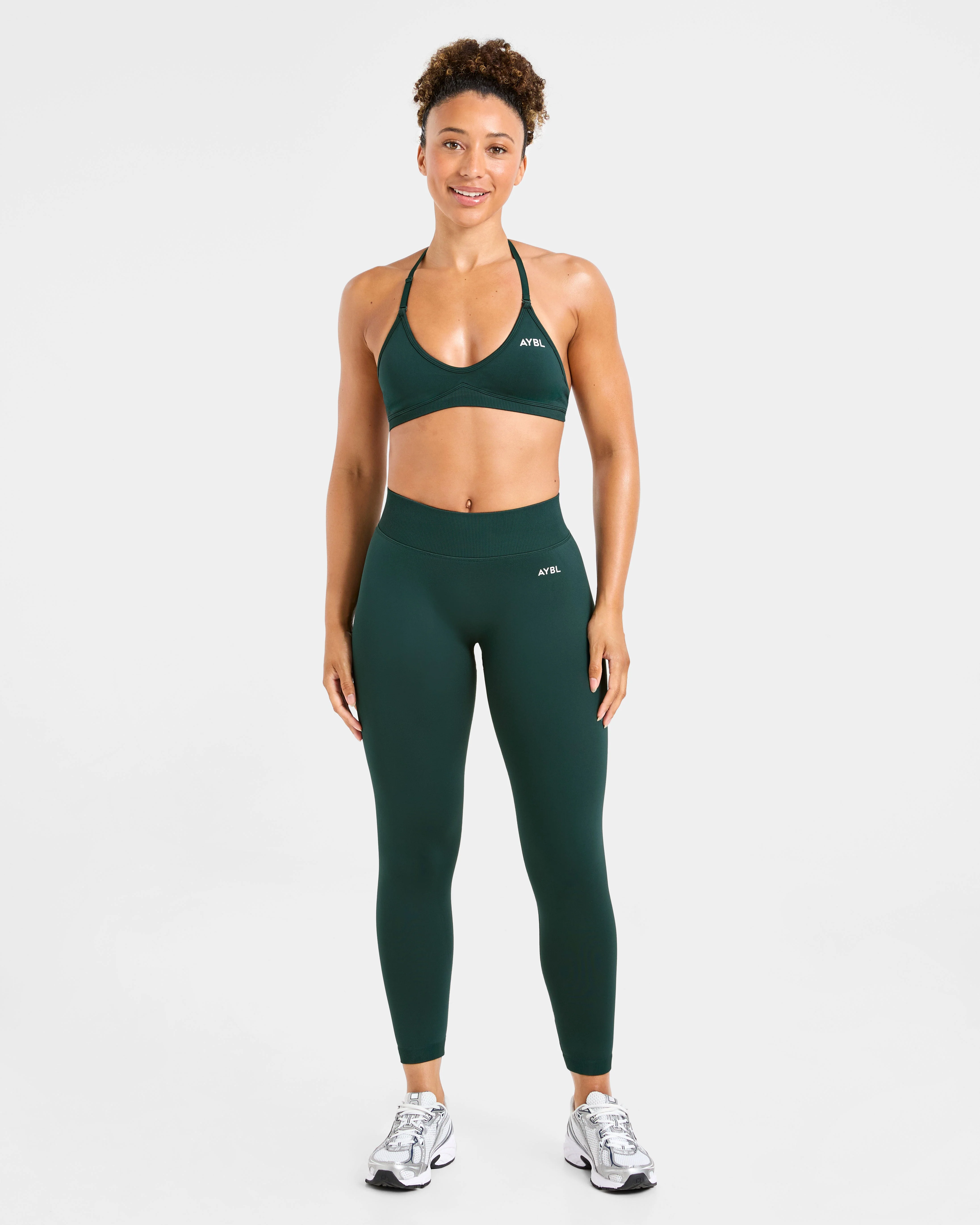 Adapt Seamless Strappy Sports Bra - Deep Forest - Image 3