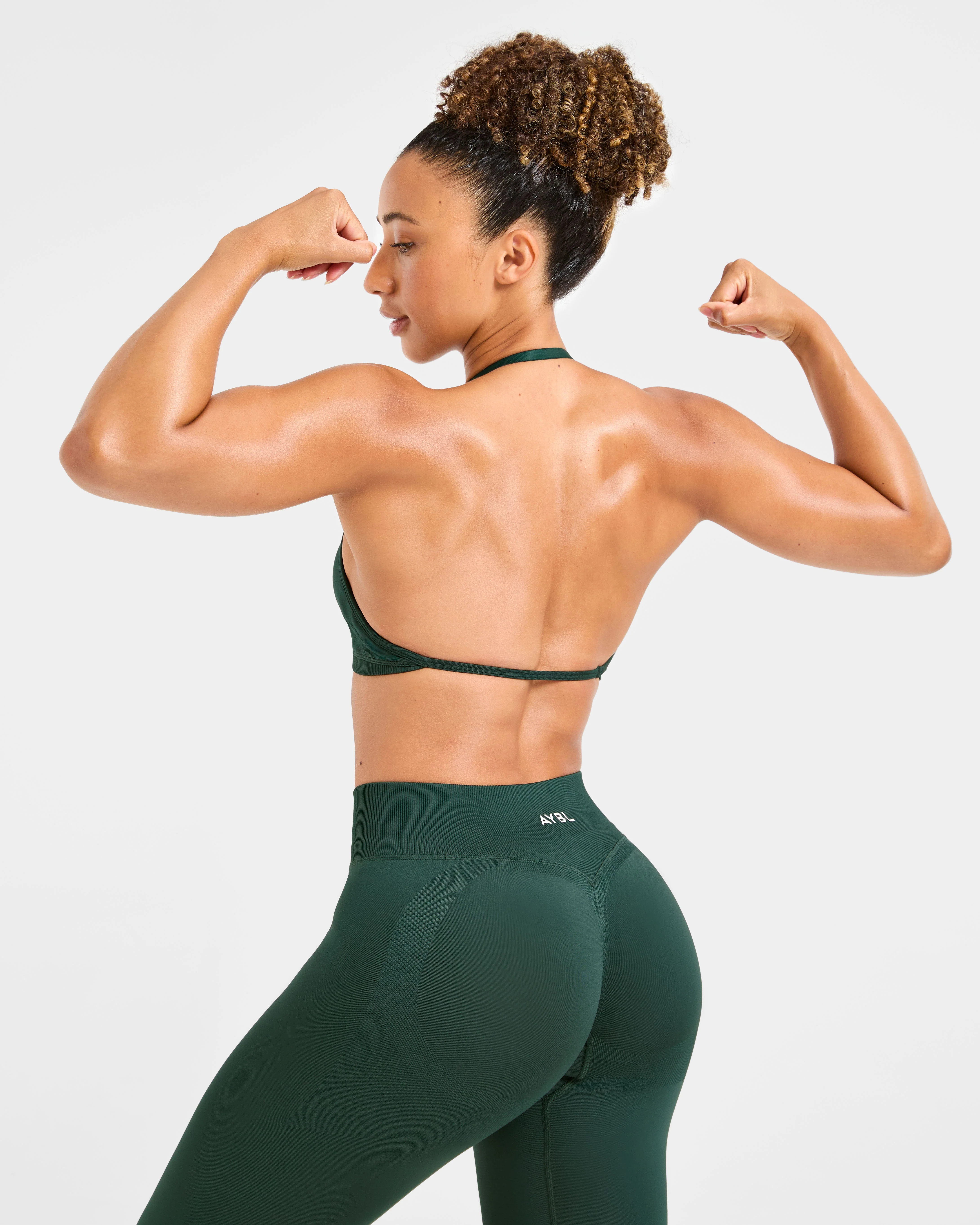 Adapt Seamless Strappy Sports Bra - Deep Forest - Image 8