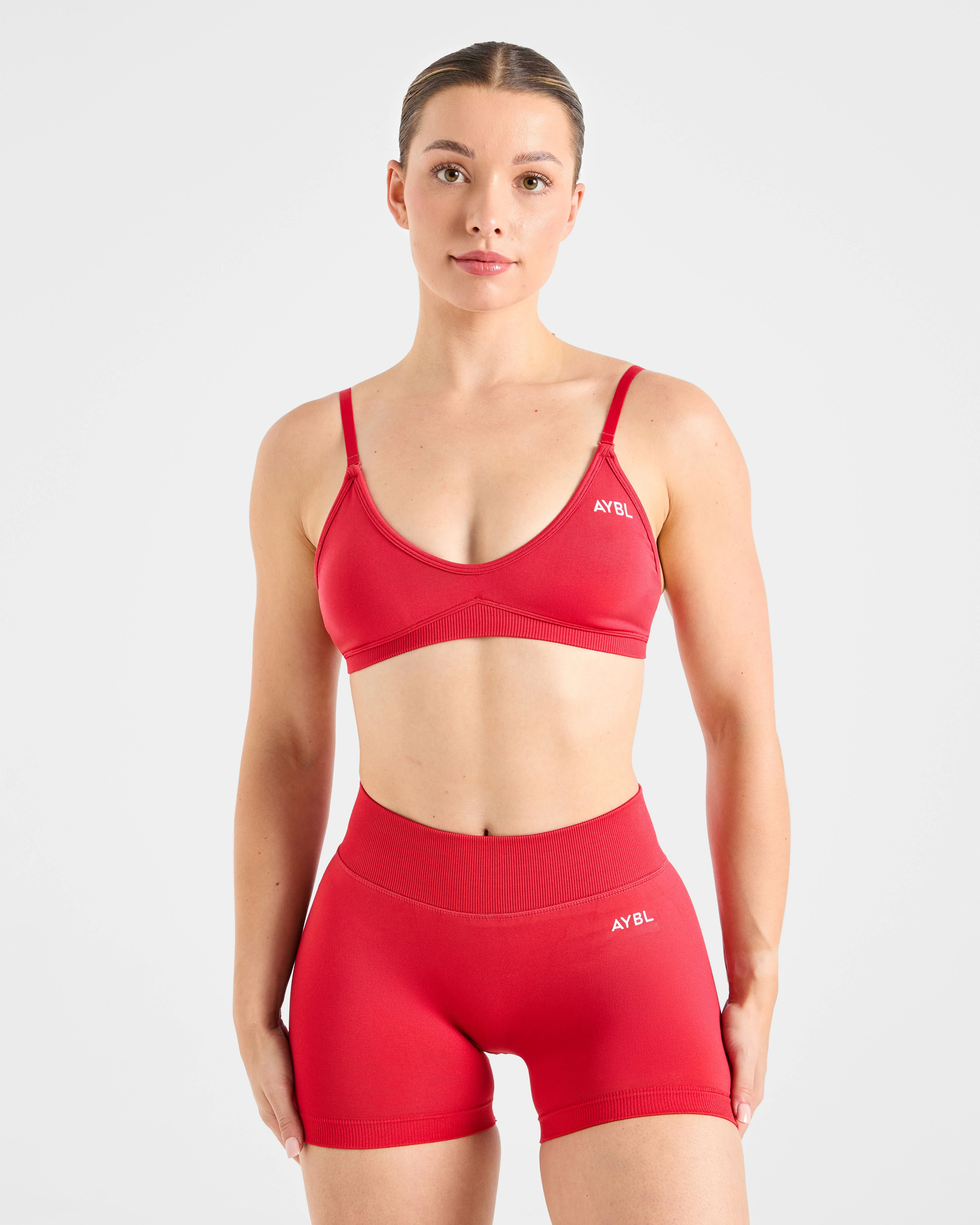 Adapt Seamless Strappy Sports Bra - Salsa Red