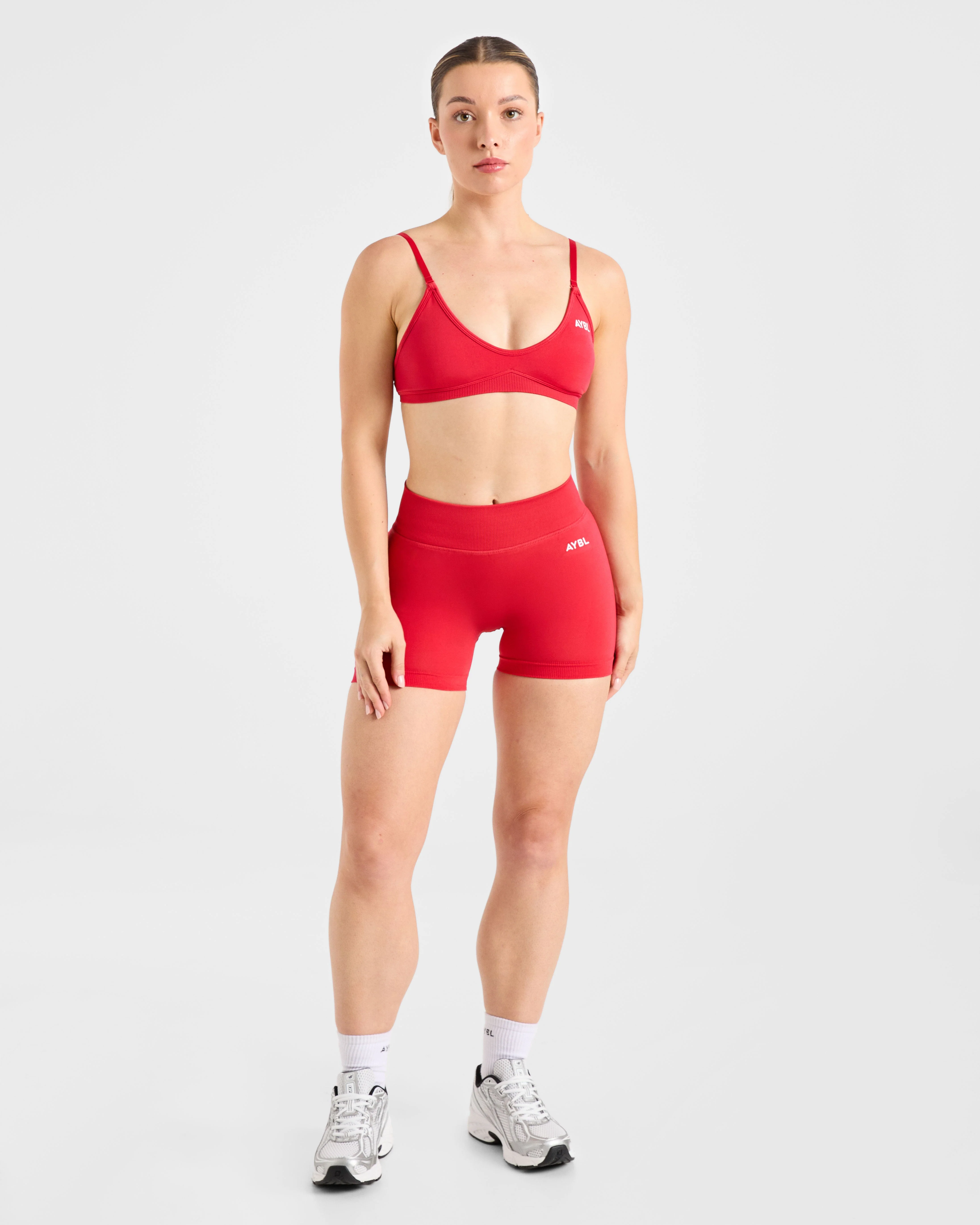Adapt Seamless Strappy Sports Bra - Salsa Red - Image 3