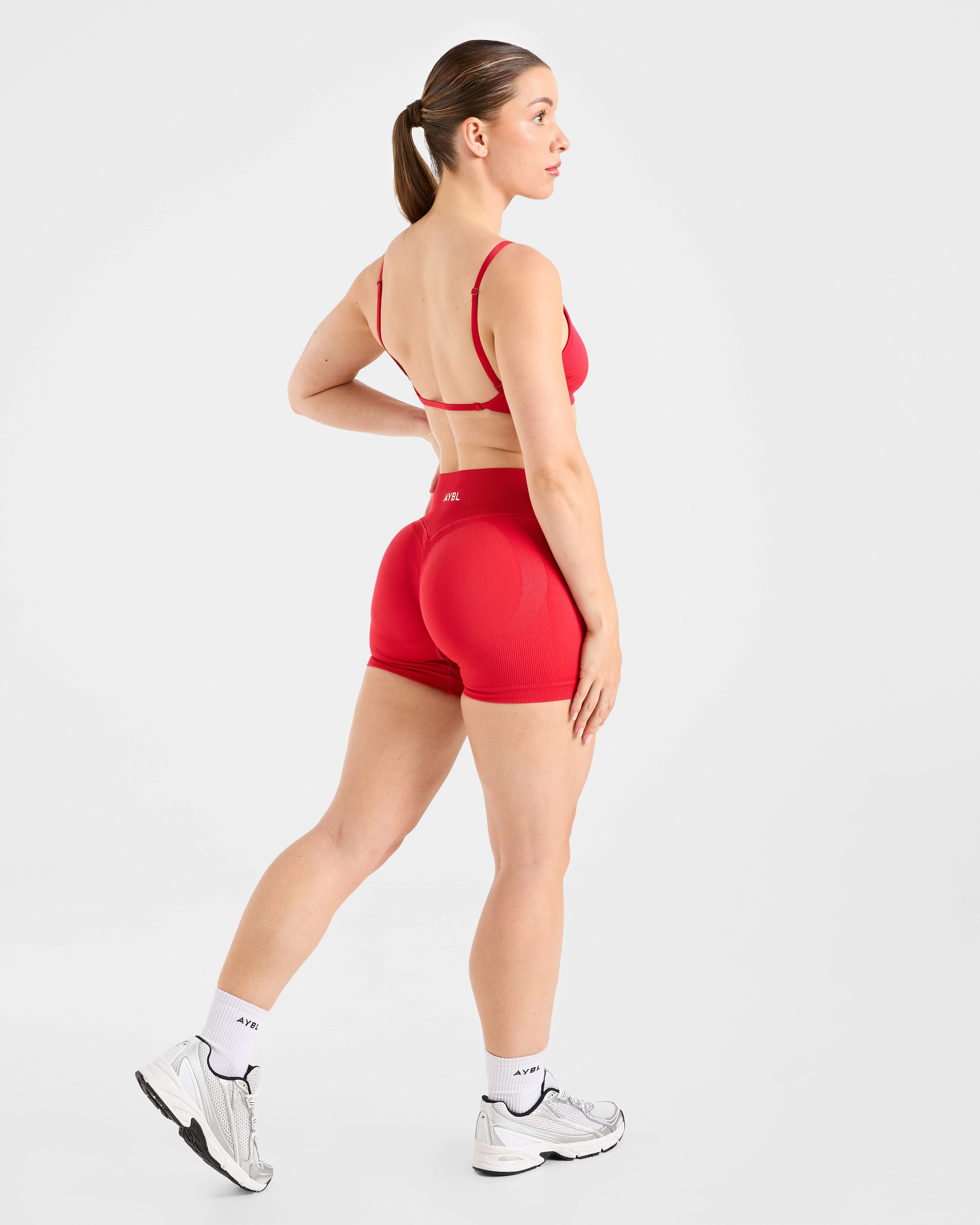 Adapt Seamless Strappy Sports Bra - Salsa Red - Image 4