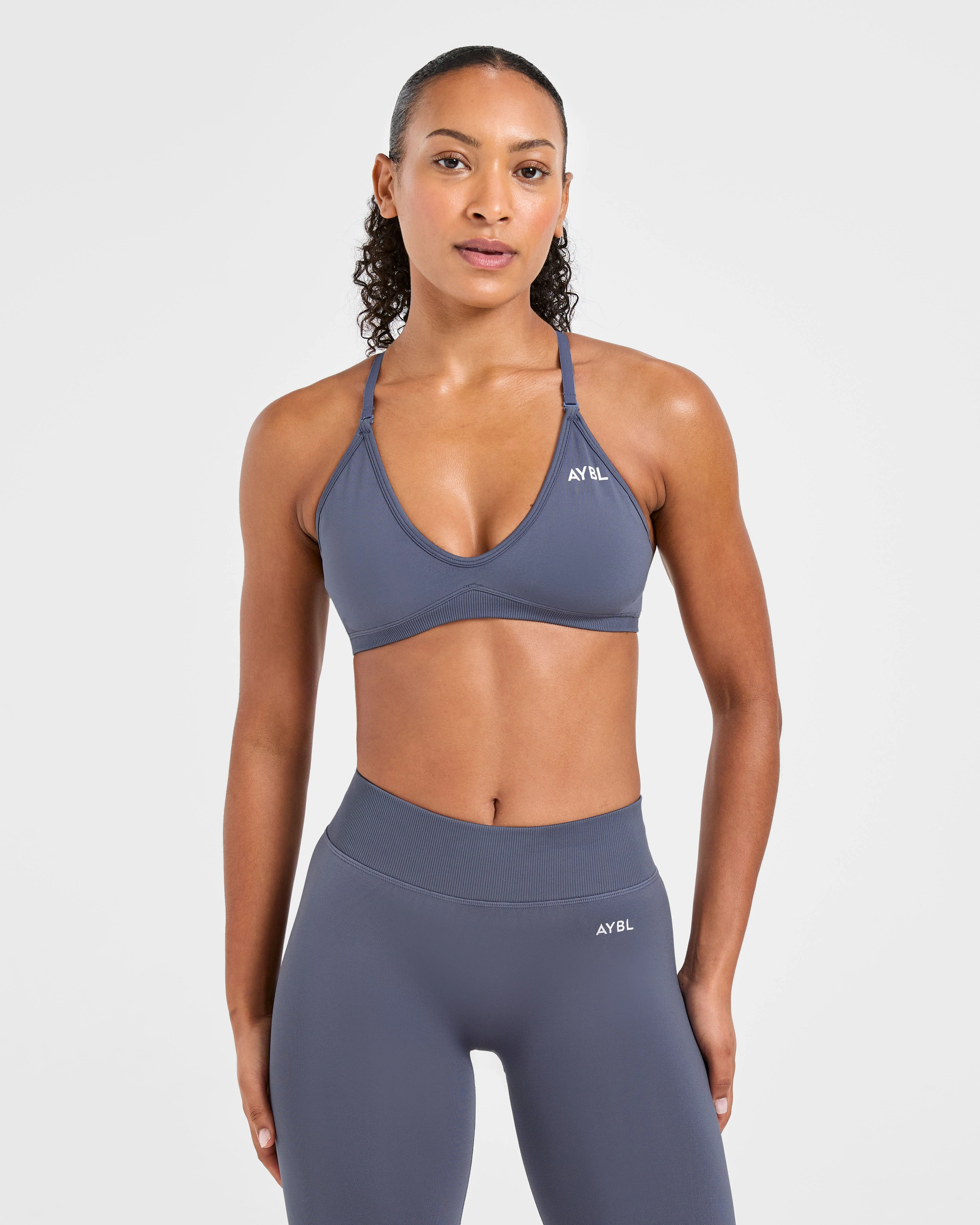 Adapt Seamless Strappy Sports Bra - Slate