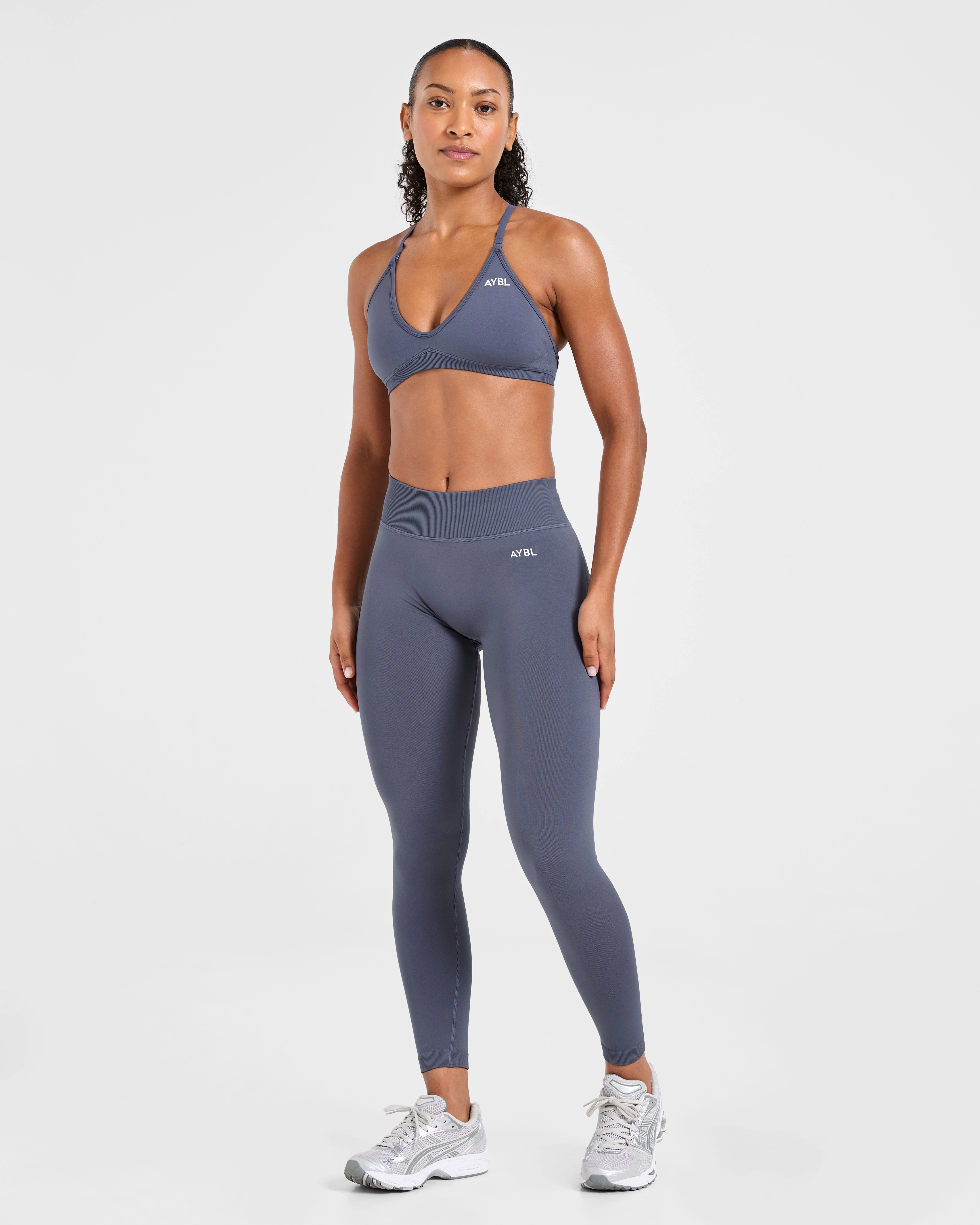 Adapt Seamless Strappy Sports Bra - Slate - Image 3