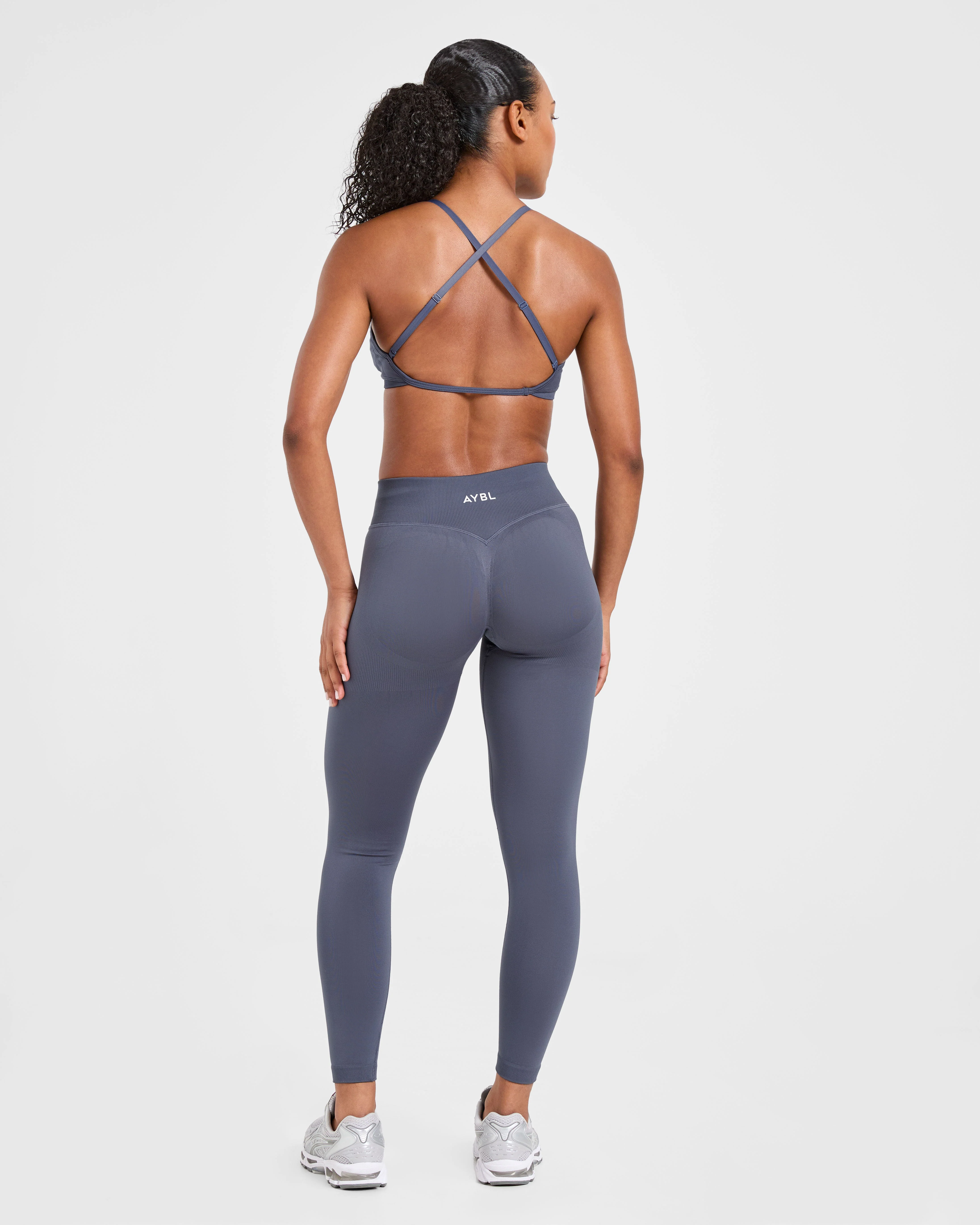 Adapt Seamless Strappy Sports Bra - Slate - Image 4