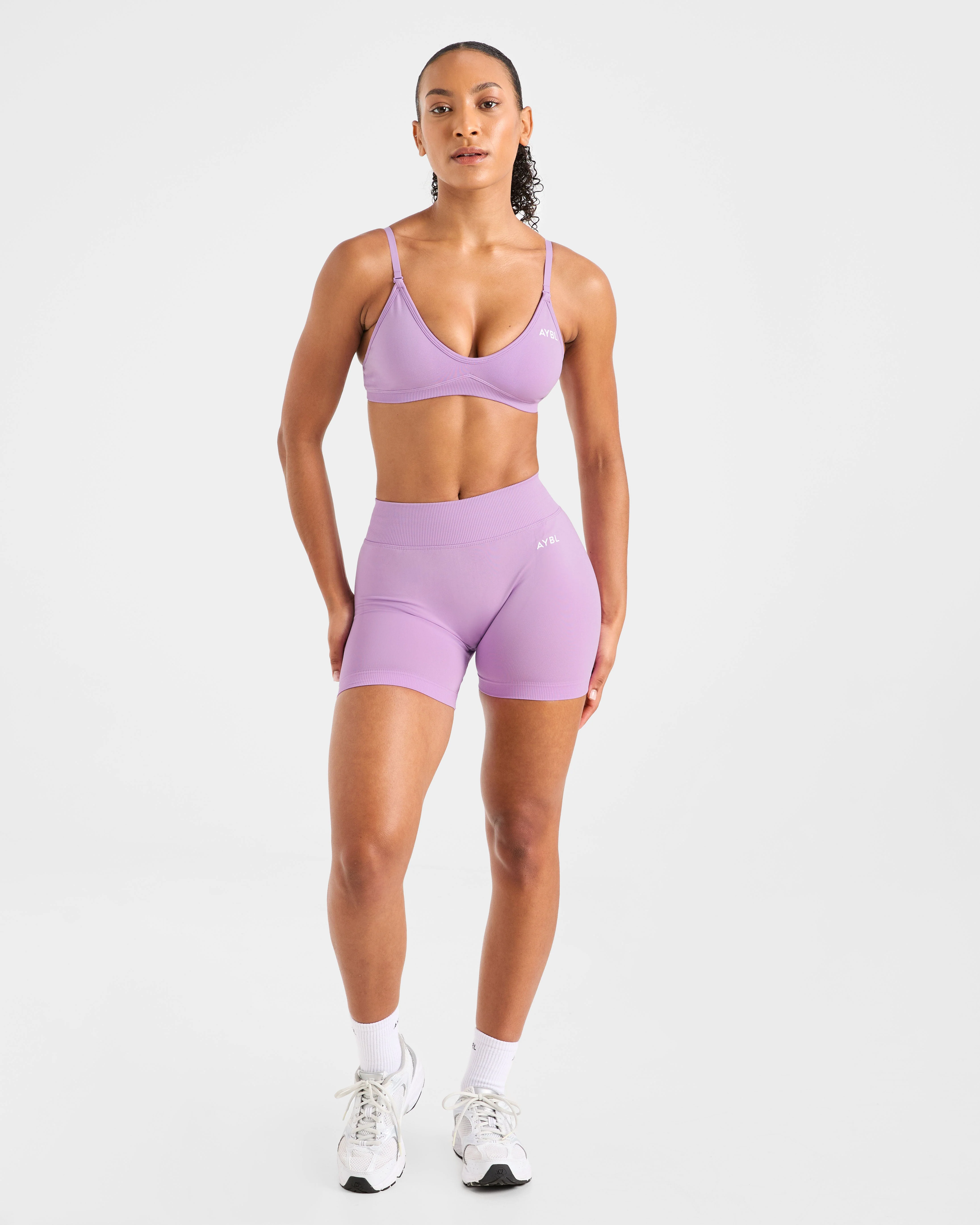Adapt Seamless Strappy Sports Bra - Spring Lilac - Image 3