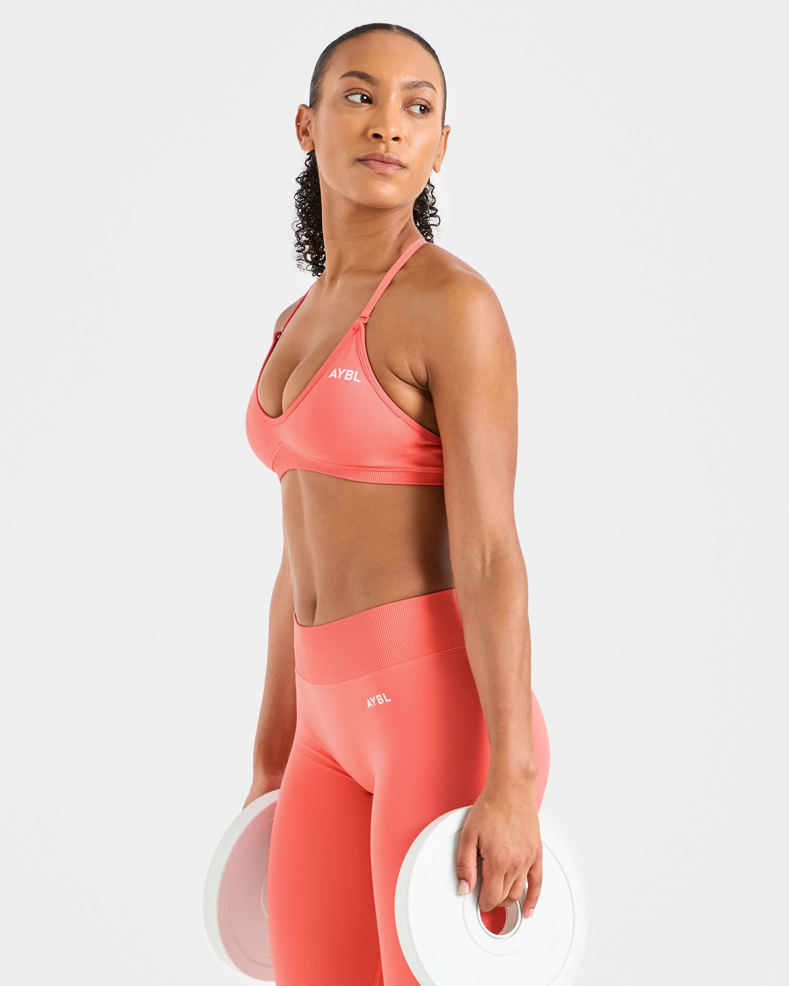 Adapt Seamless Strappy Sports Bra - Summer Peach - Image 8