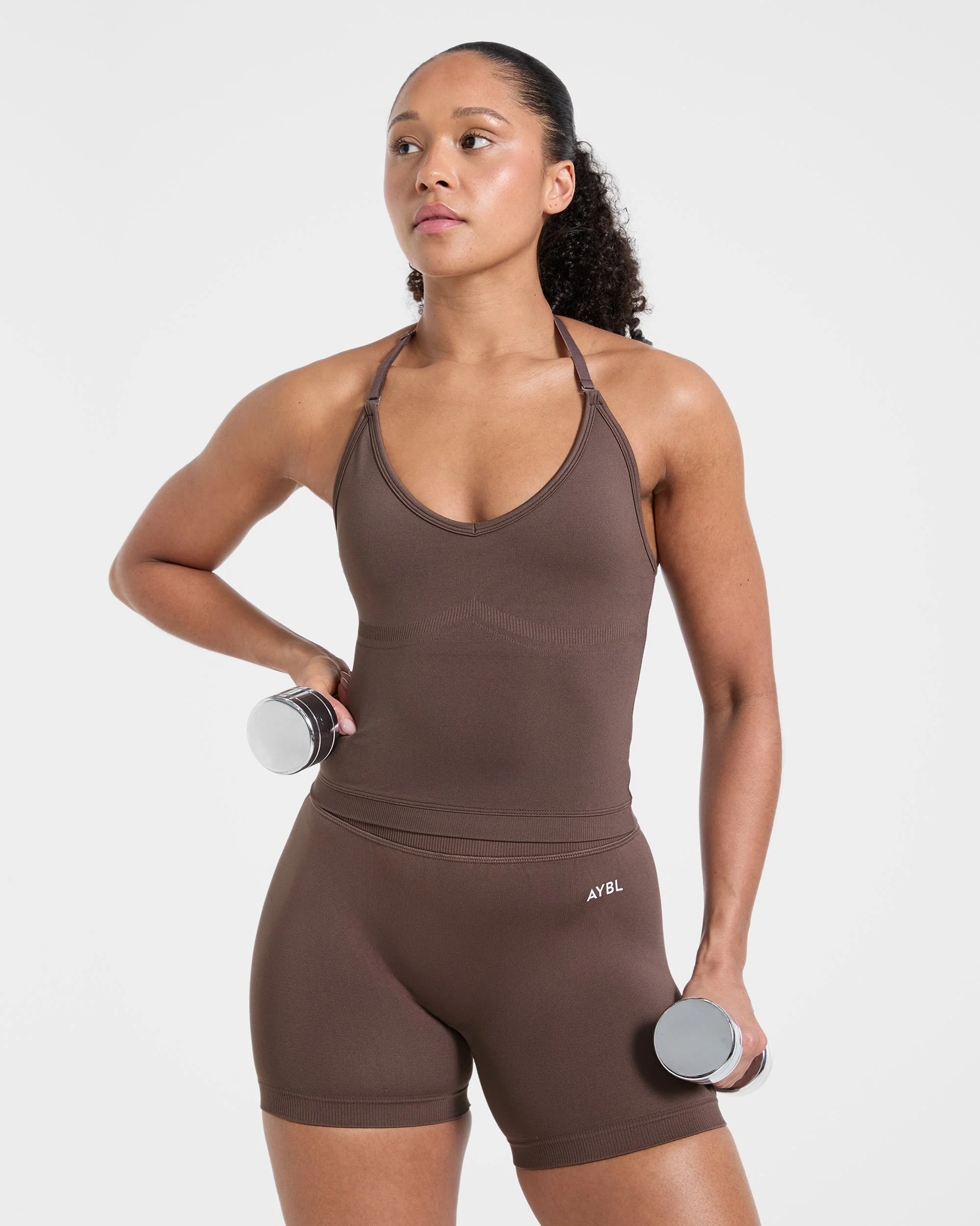 Adapt Seamless Tank Top - Brown - Image 8