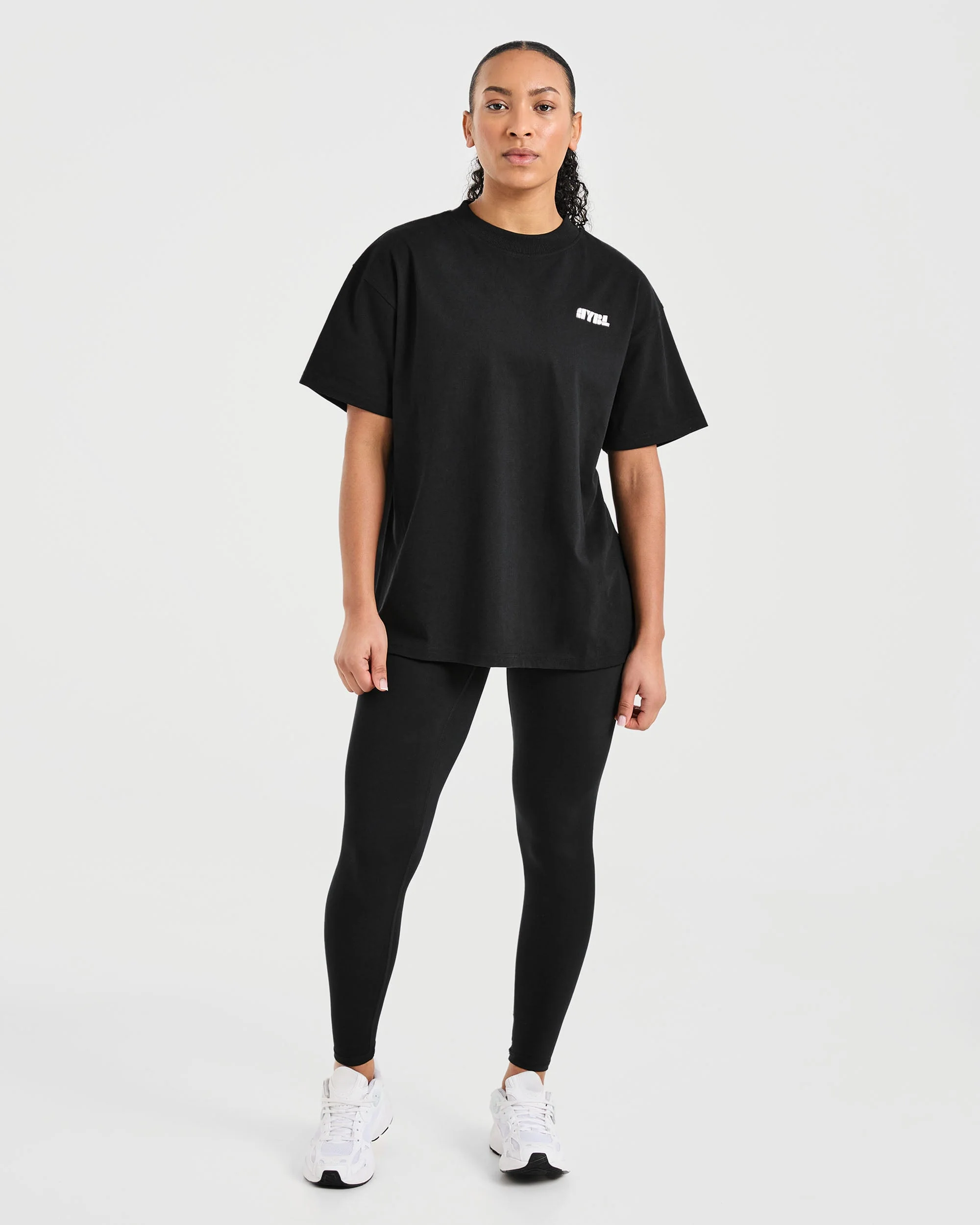 Athletics Retro Oversized T Shirt - Black - Image 3