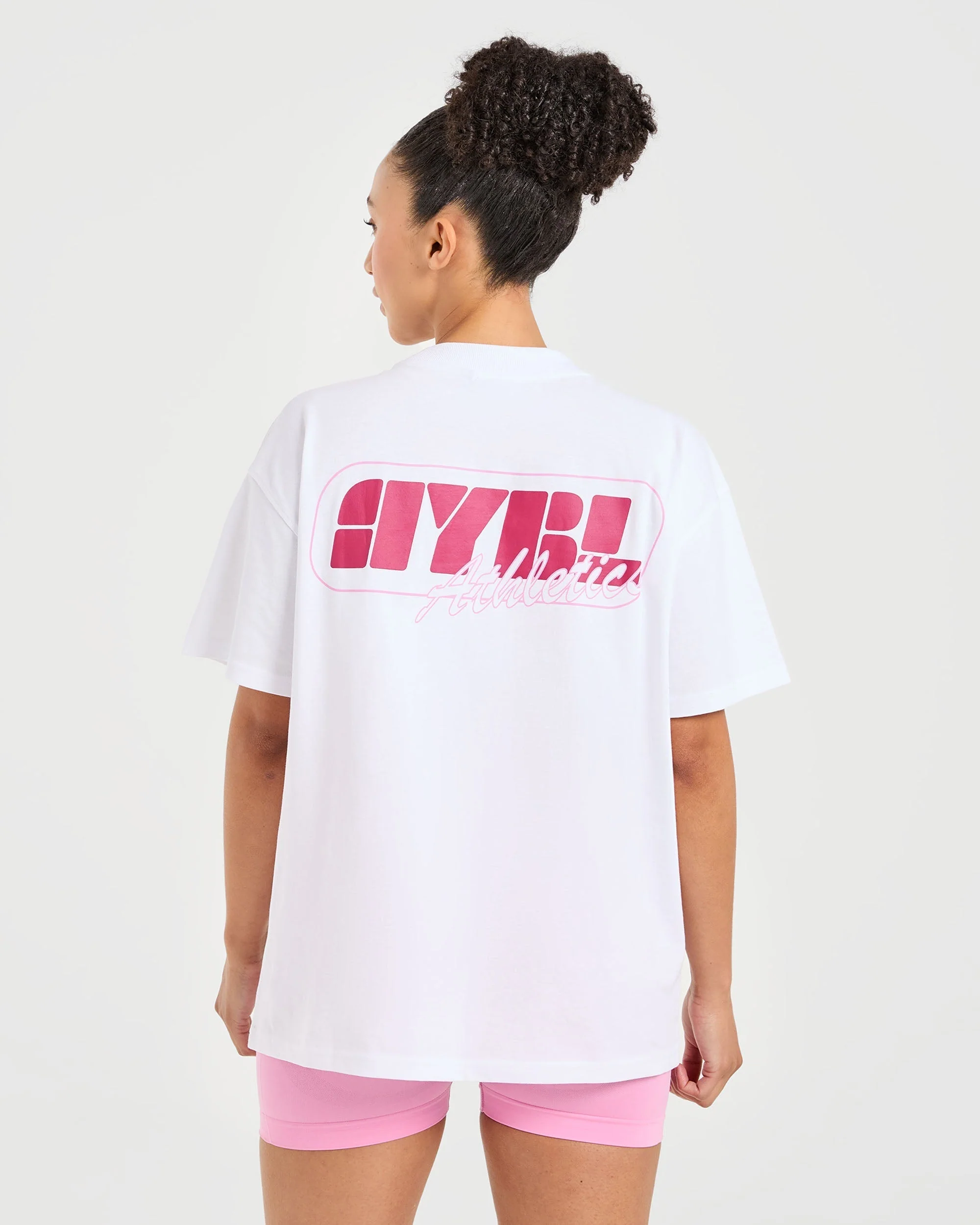 Athletics Retro Oversized T Shirt - White