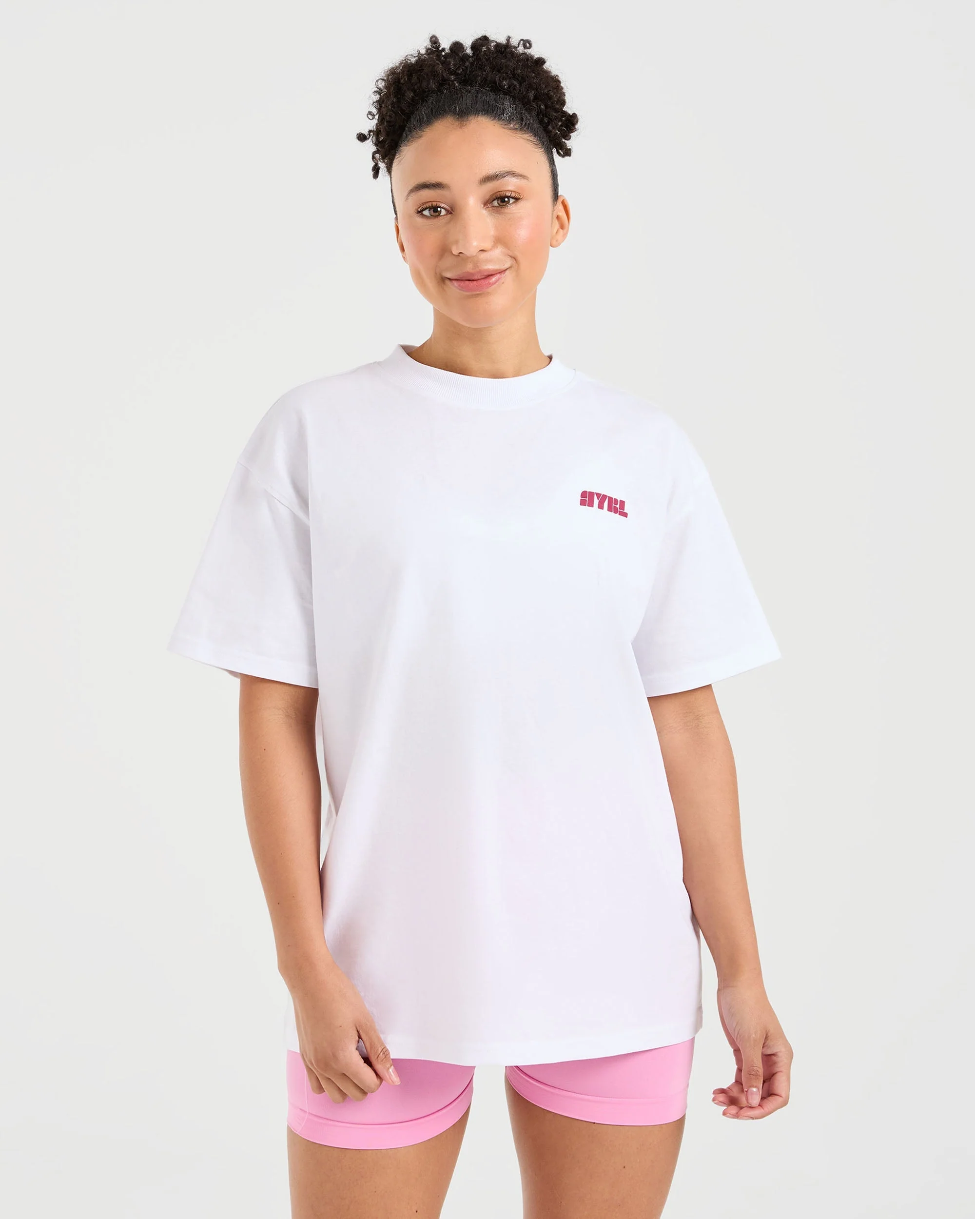 Athletics Retro Oversized T Shirt - White - Image 2