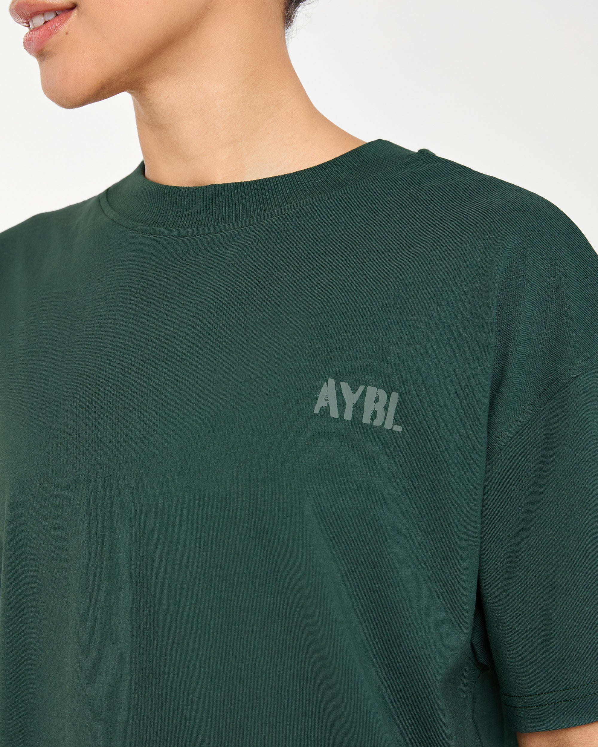 Athletics Strength Club Oversized T Shirt - Forest Green - Image 5