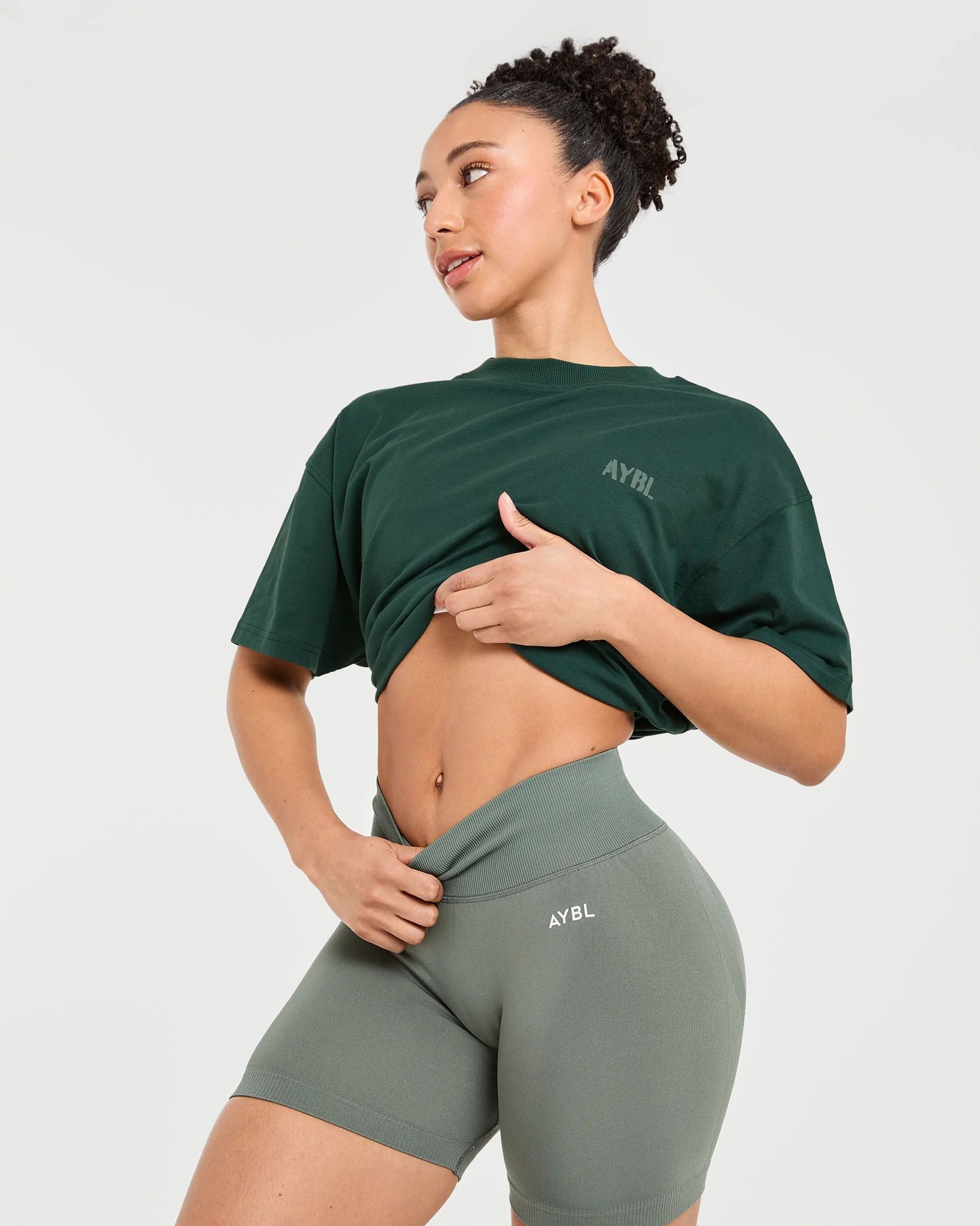 Athletics Strength Club Oversized T Shirt - Forest Green - Image 7