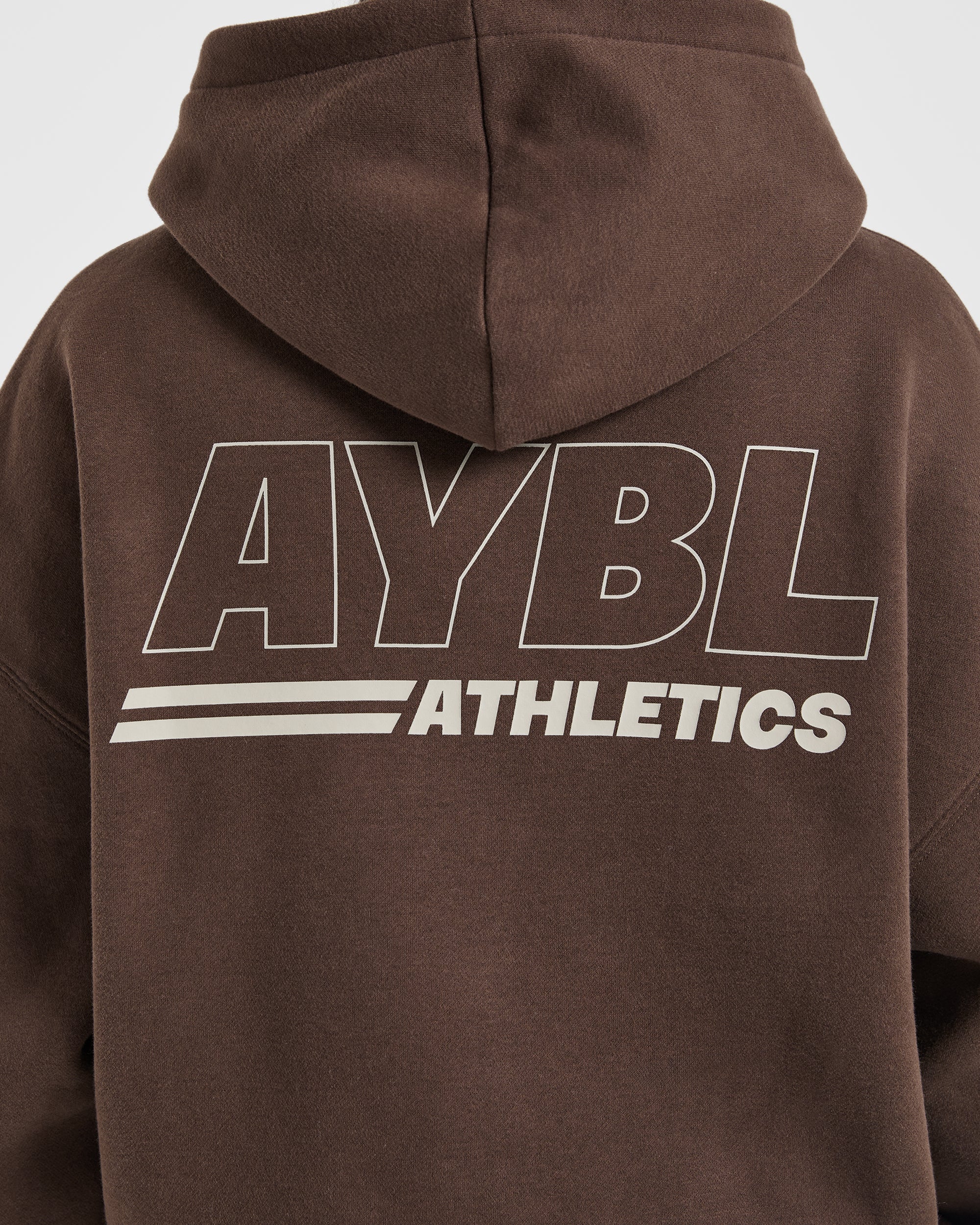 Athletics Track Oversized Hoodie - Brown/Sand - Image 6