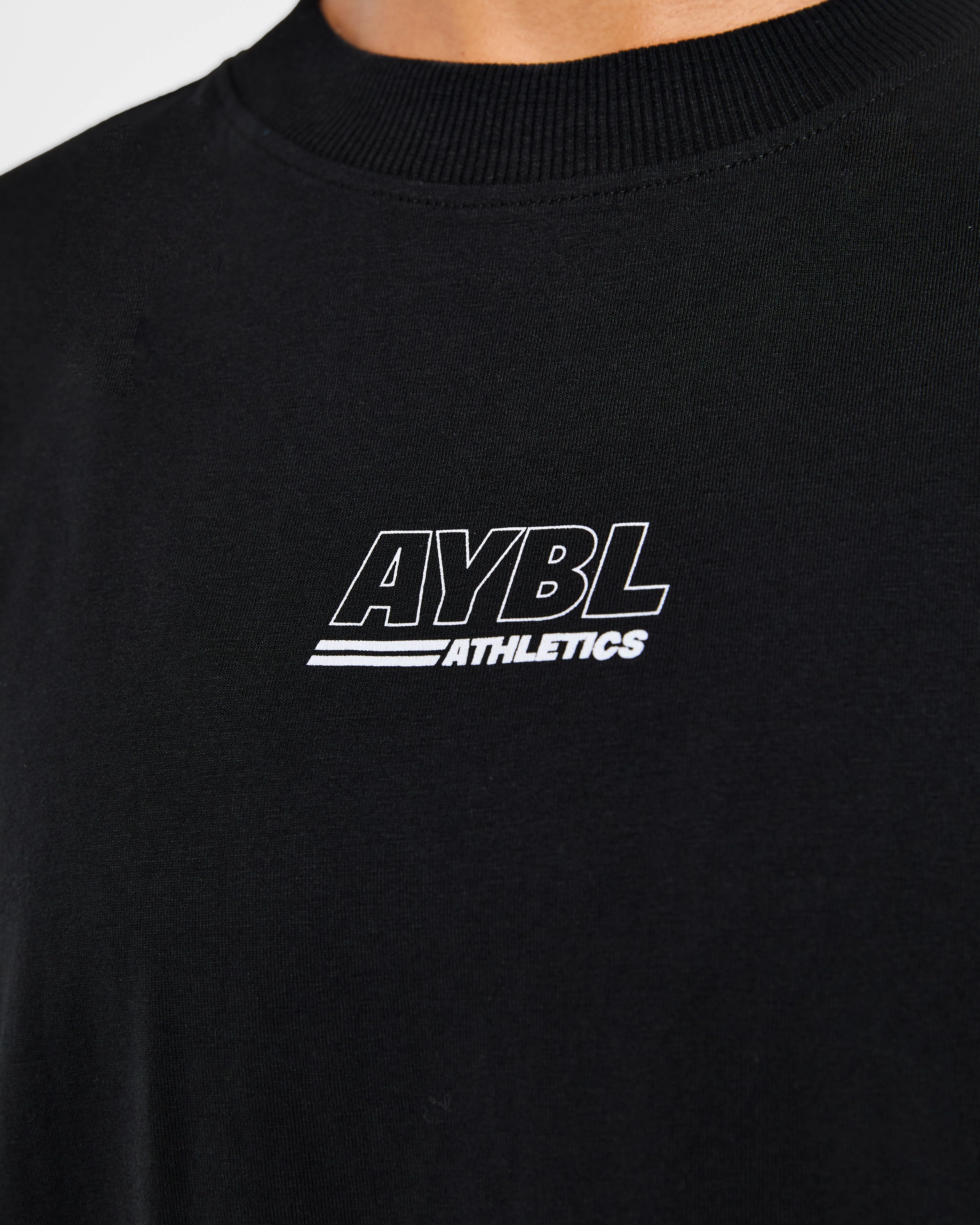 Athletics Track Oversized T Shirt - Black/White - Image 5
