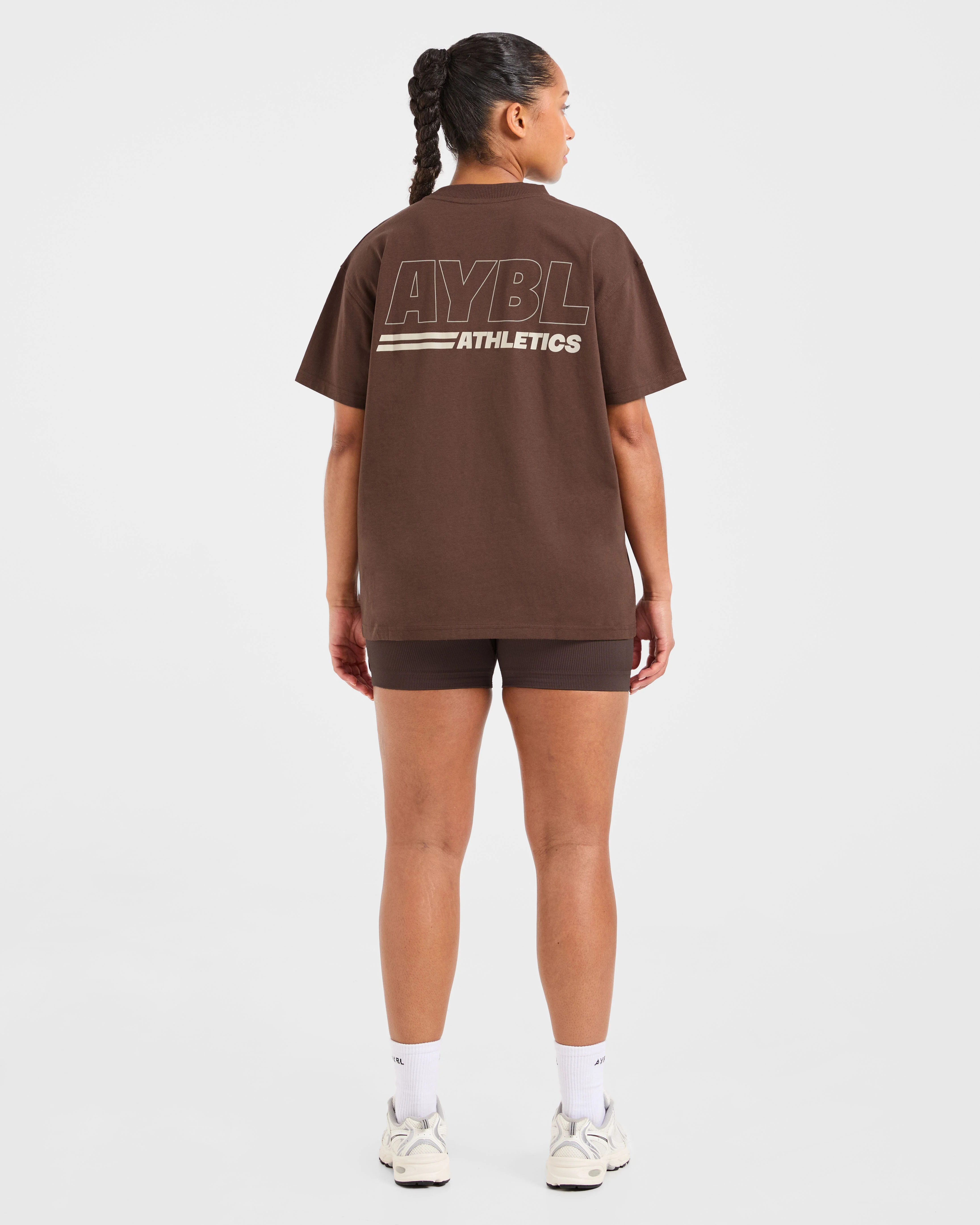 Athletics Track Oversized T Shirt - Brown/Sand - Image 4