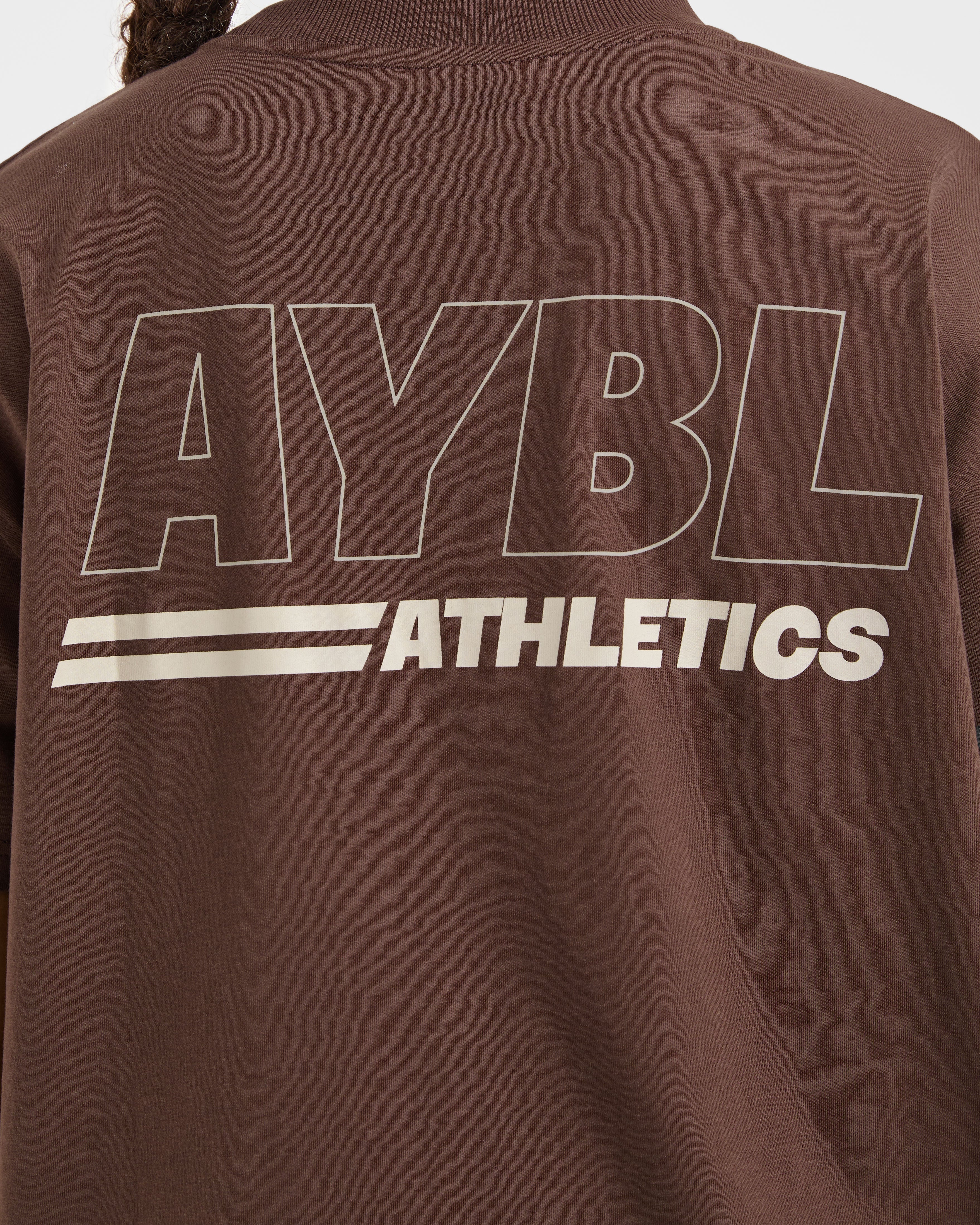 Athletics Track Oversized T Shirt - Brown/Sand - Image 5