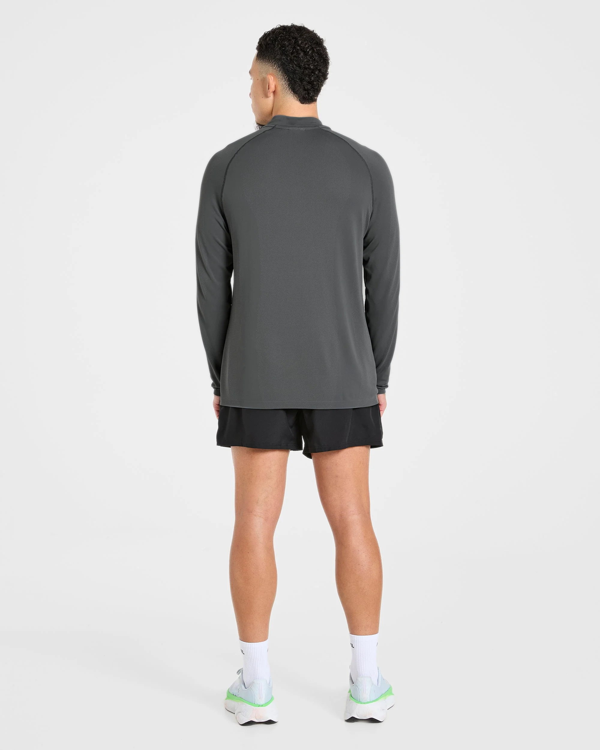 Attain Seamless 1/2 Zip Pullover - Storm Grey - Image 4