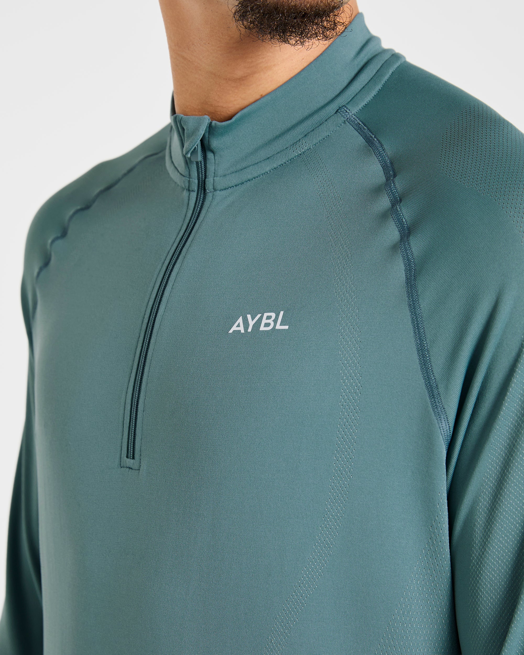 Attain Seamless 1/2 Zip Pullover - Titan Blue - Image 5