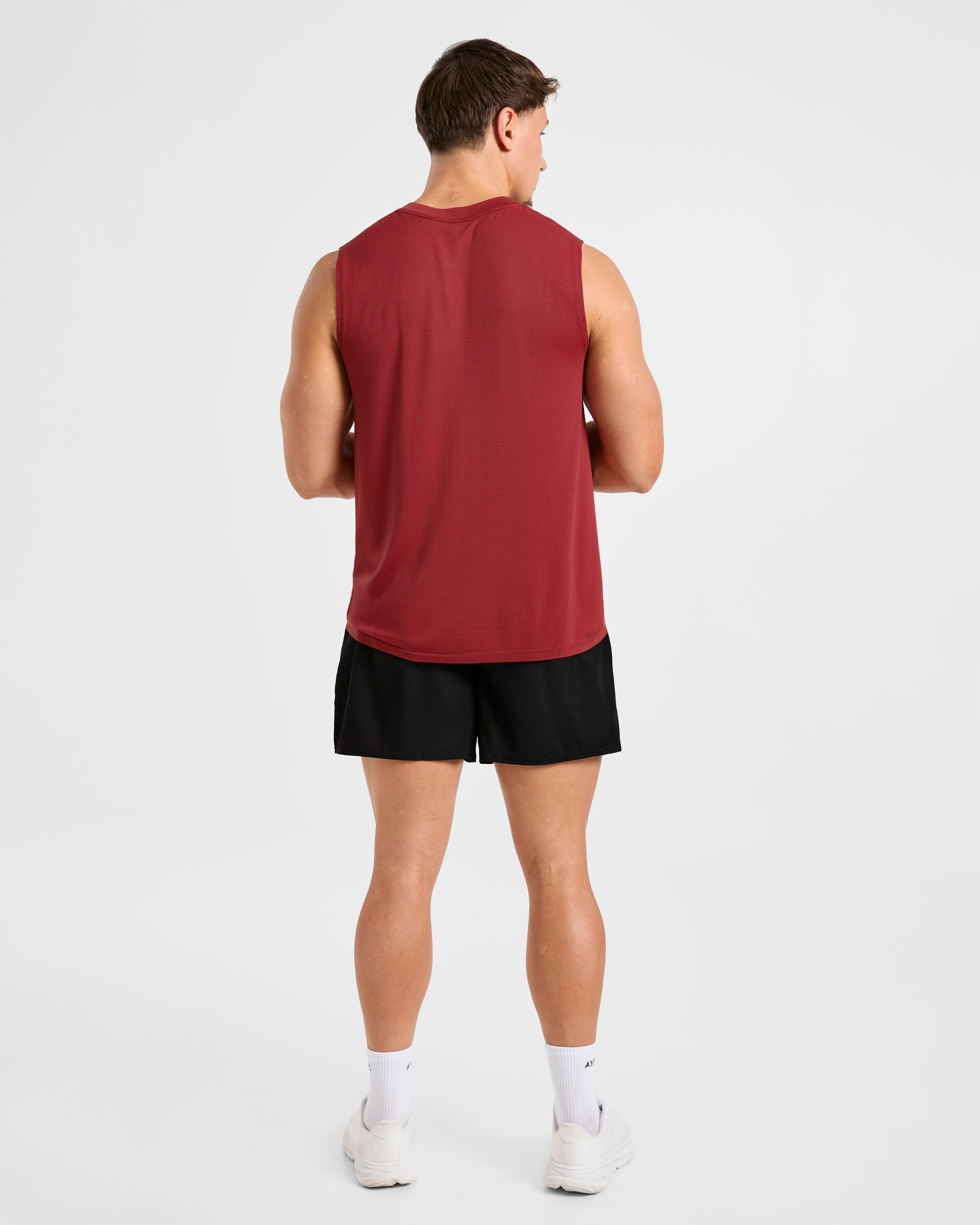 Attain Seamless Vest - Maroon Red - Image 4