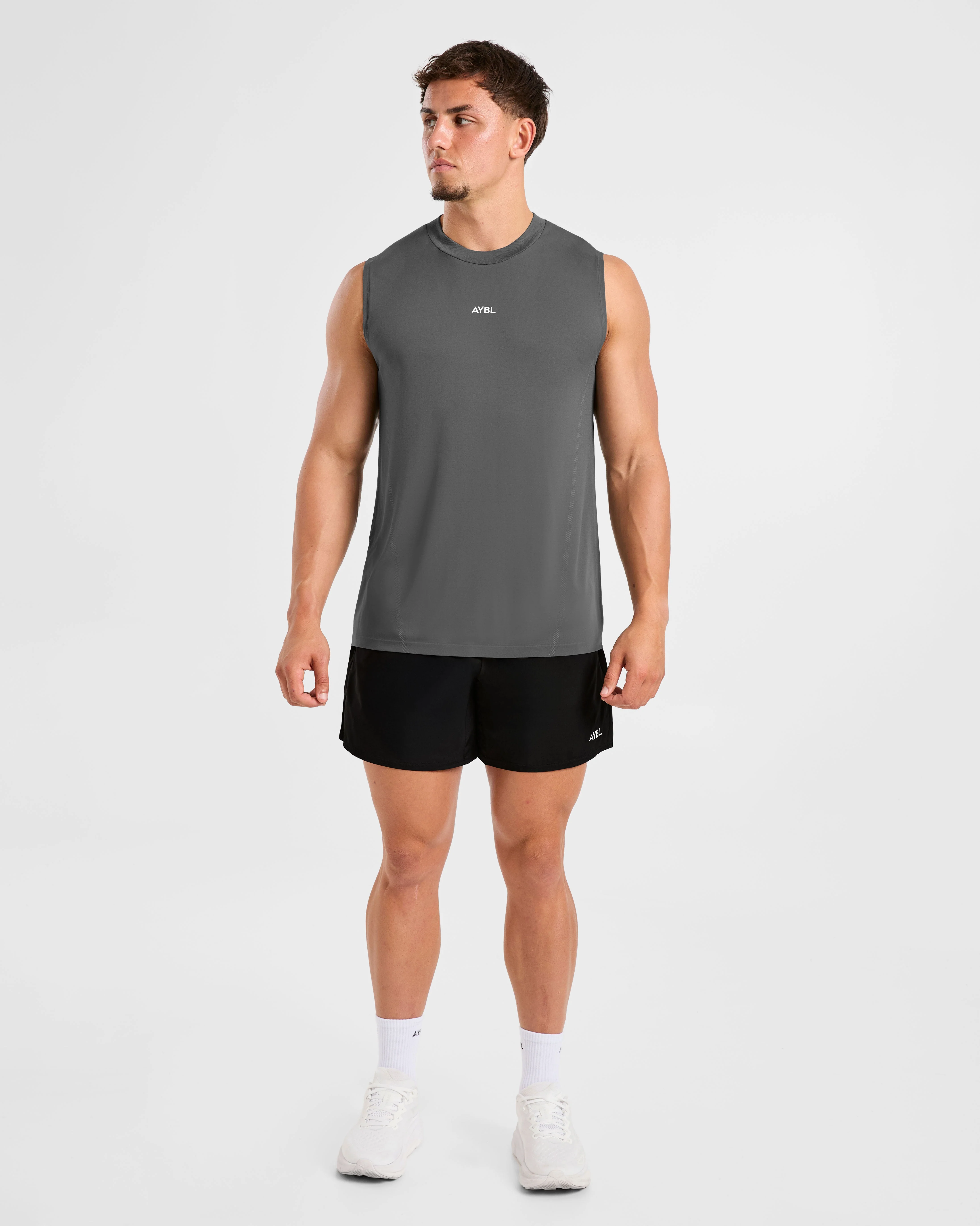 Attain Seamless Vest - Storm Grey - Image 3