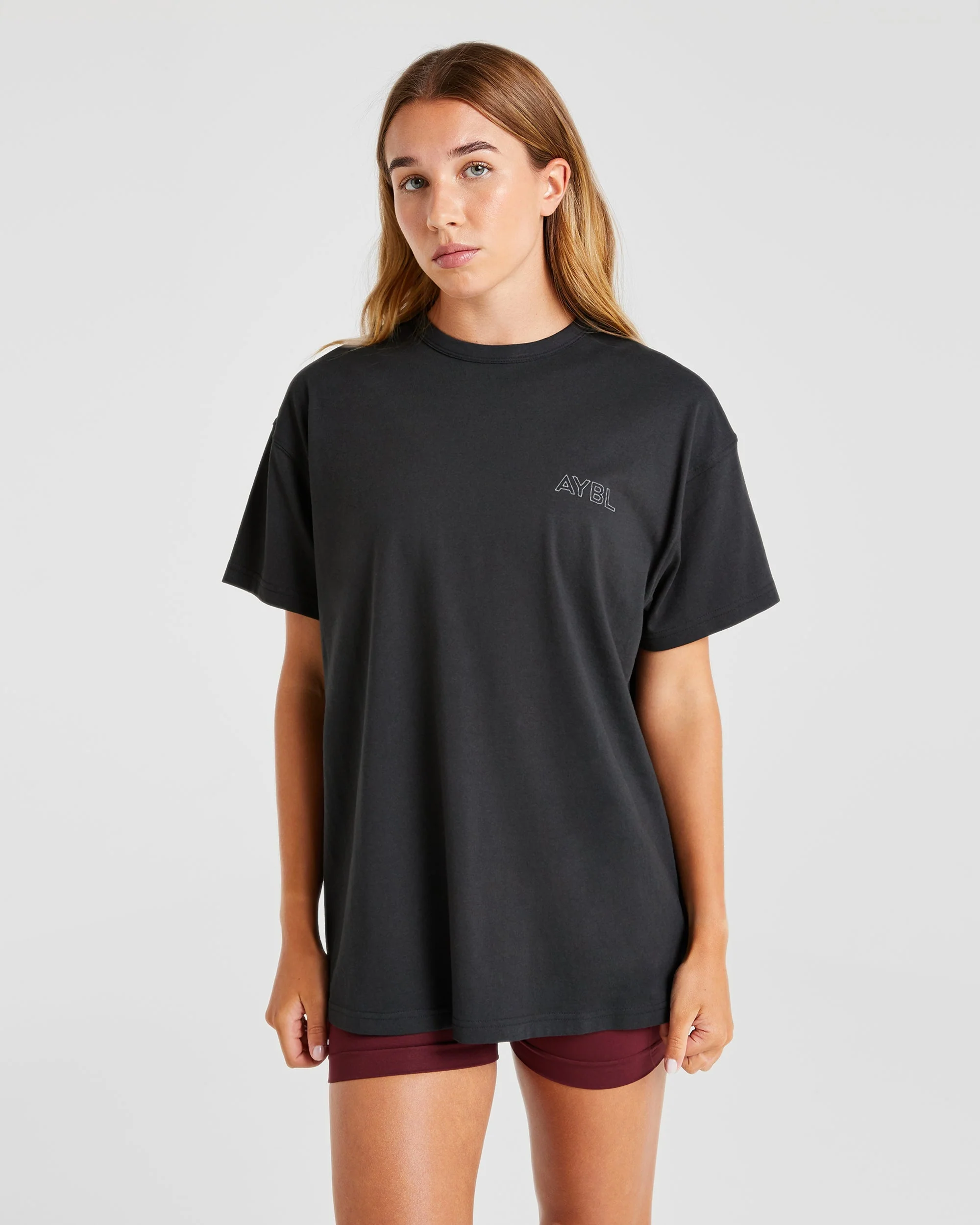 AYBL Athletics Oversized T Shirt - Black - Image 2