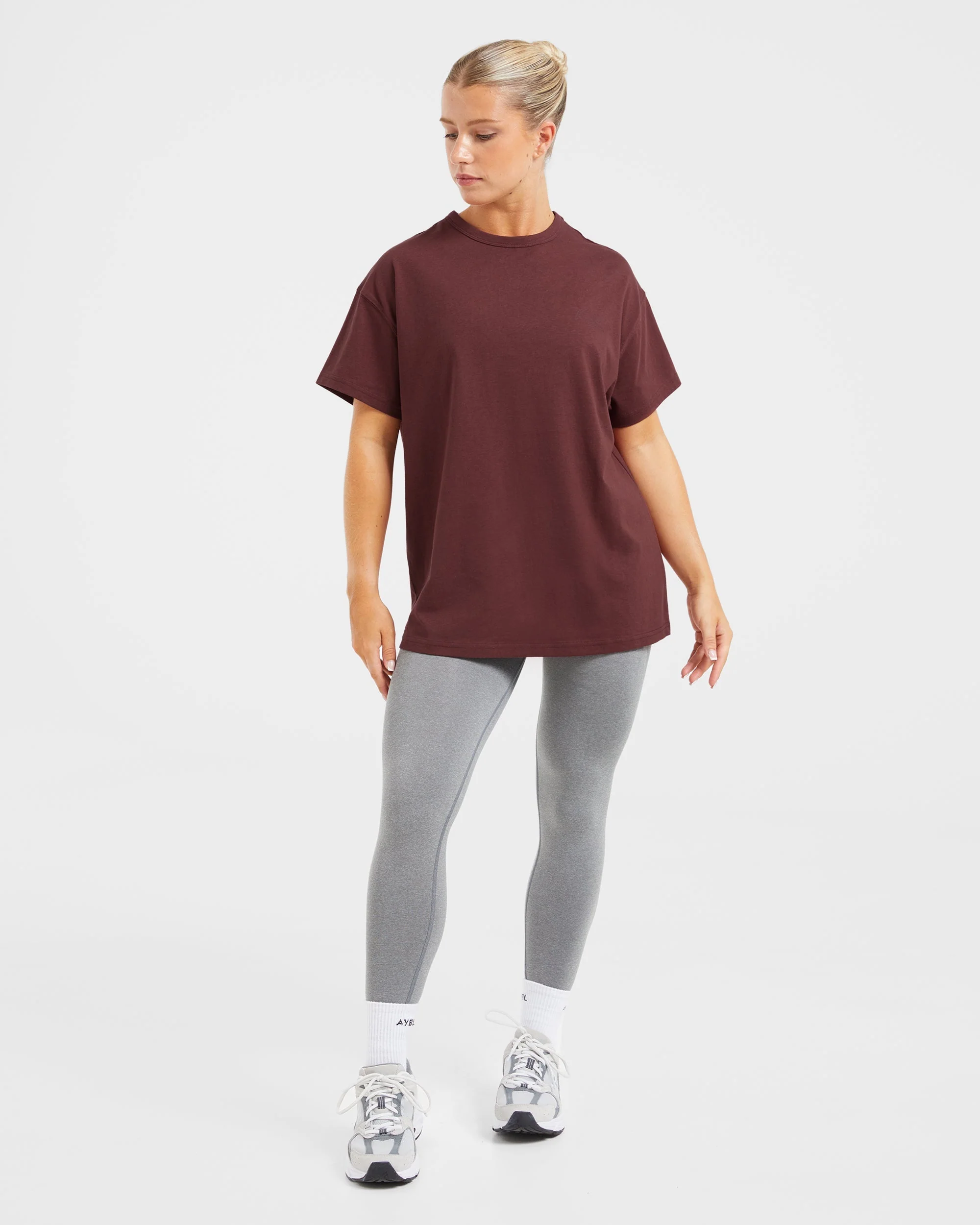AYBL Athletics Oversized T Shirt - Burgundy - Image 3