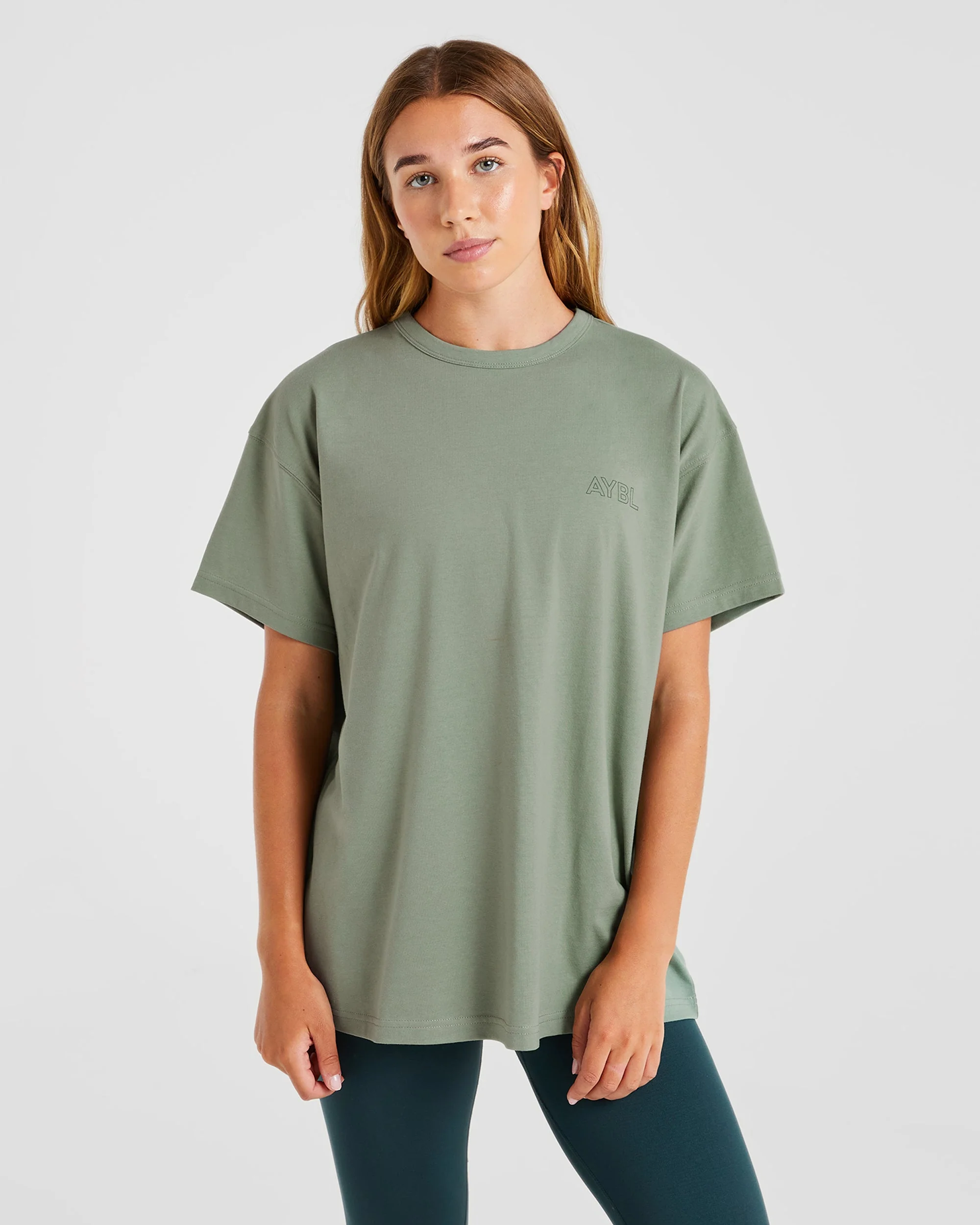 AYBL Athletics Oversized T Shirt - Green - Image 2