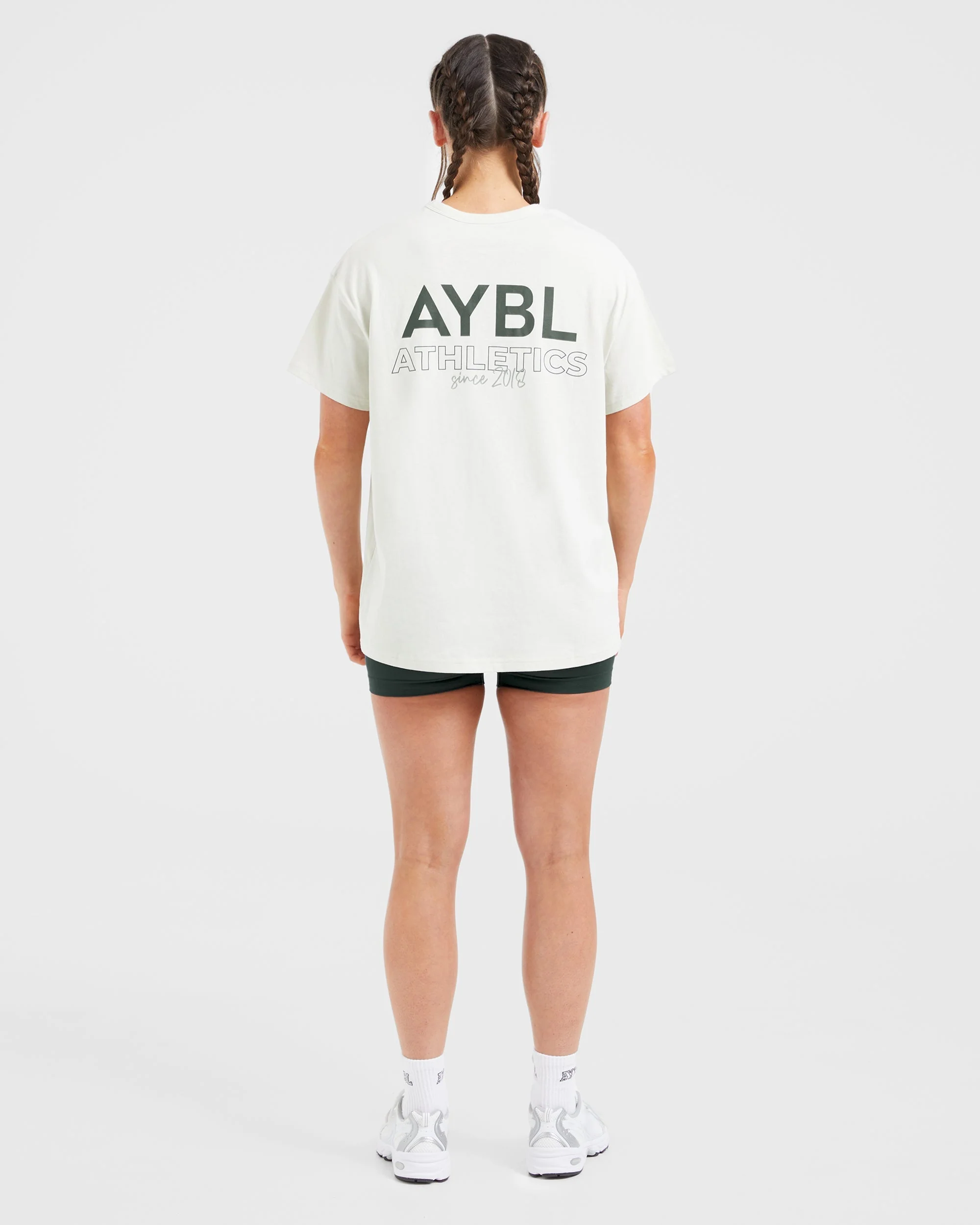 AYBL Athletics Oversized T Shirt - Off White/Green - Image 4