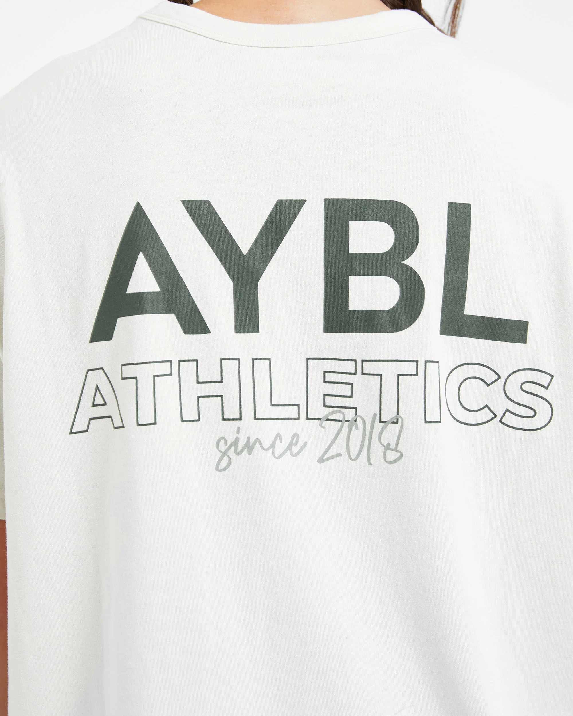 AYBL Athletics Oversized T Shirt - Off White/Green - Image 6