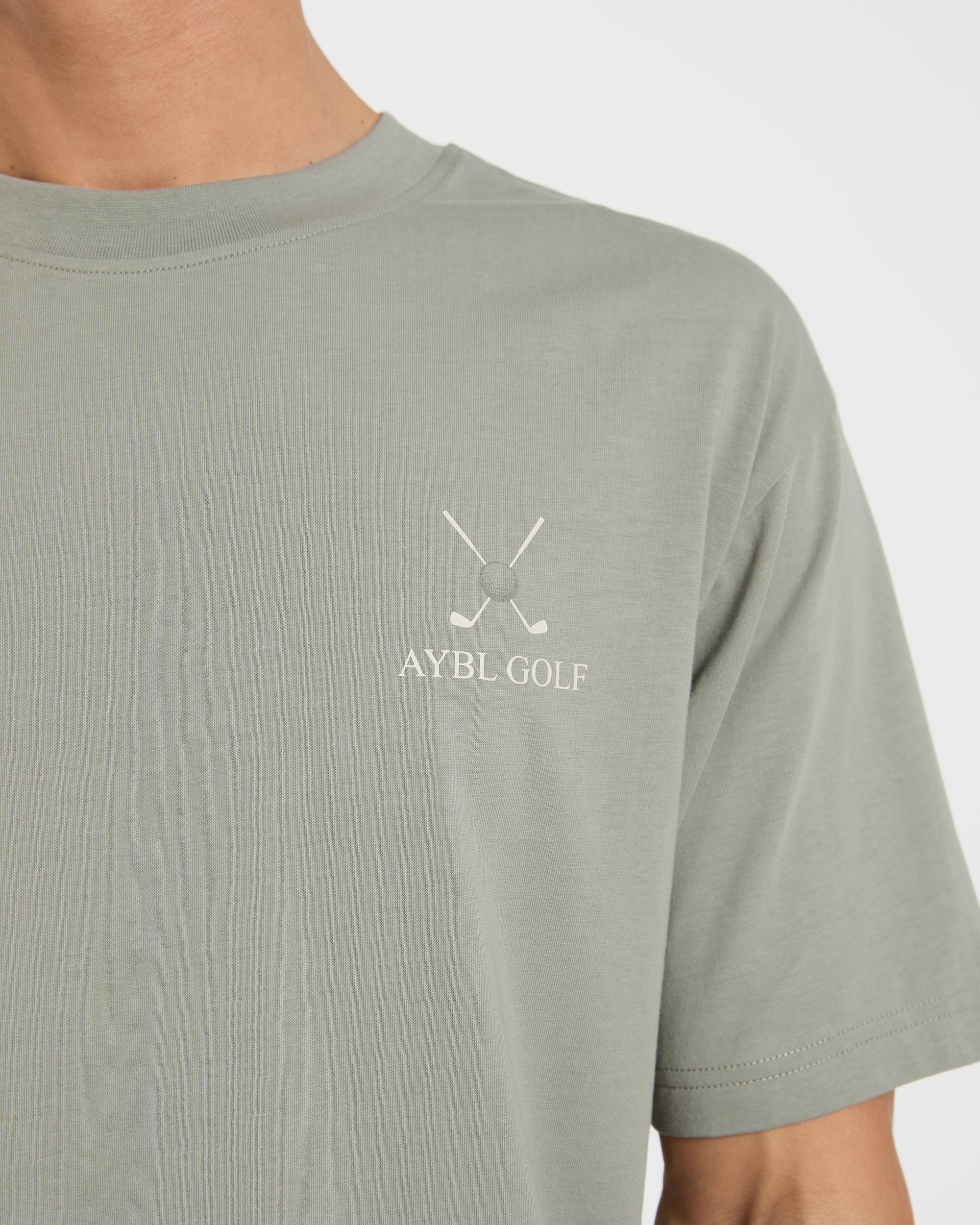 AYBL Golf T Shirt - Washed Olive - Image 6